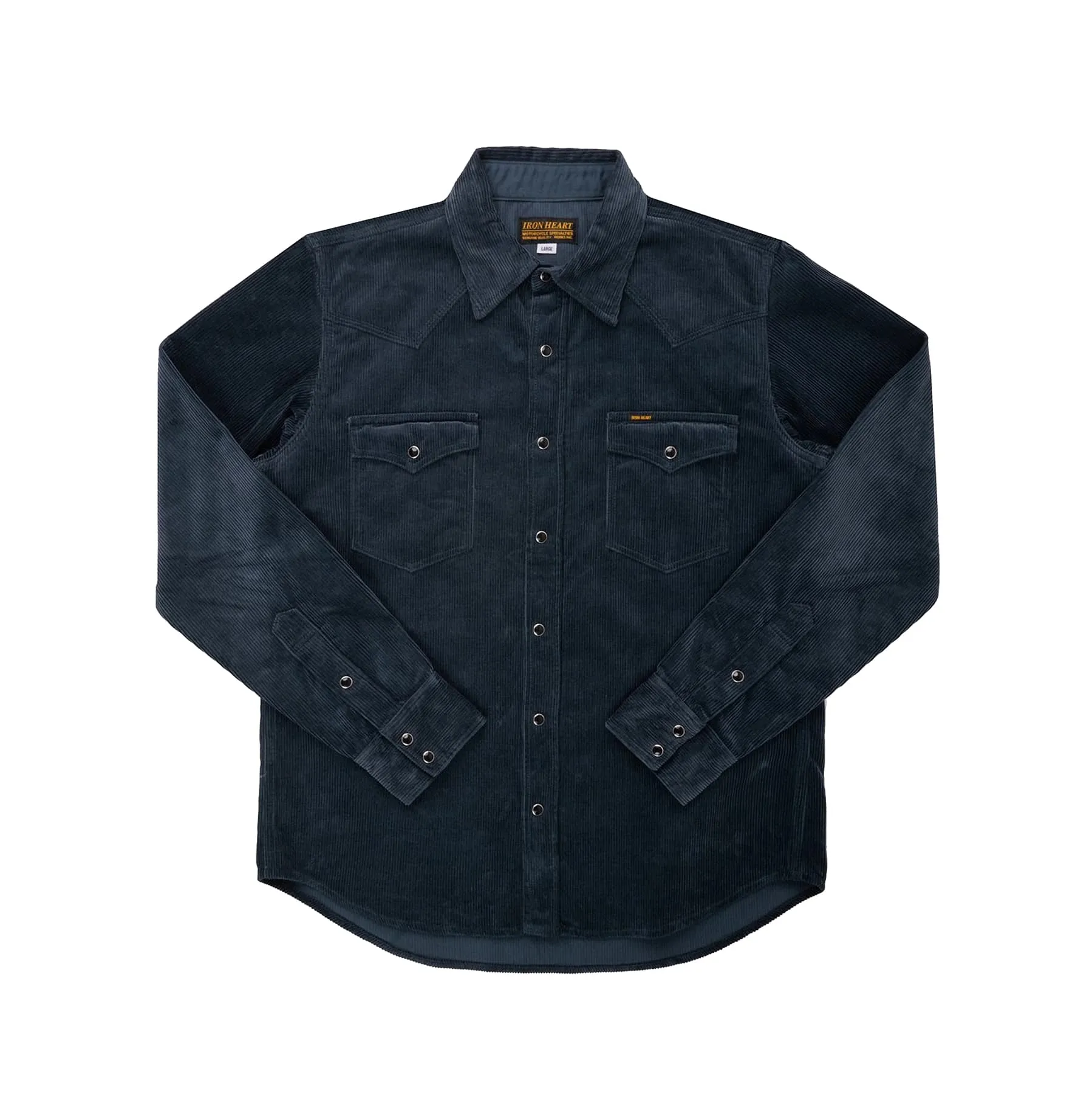 IHSH-398-NAV 11oz Corduroy Western Shirt - Navy sold by BlackBlue