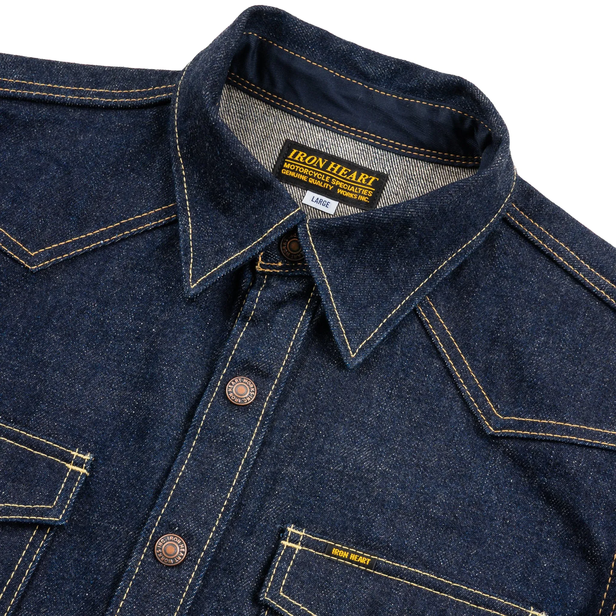 IHSH-292-IND 18oz Vintage Selvedge Denim CPO Shirt - Indigo sold by BlackBlue product image thumbnail 4
