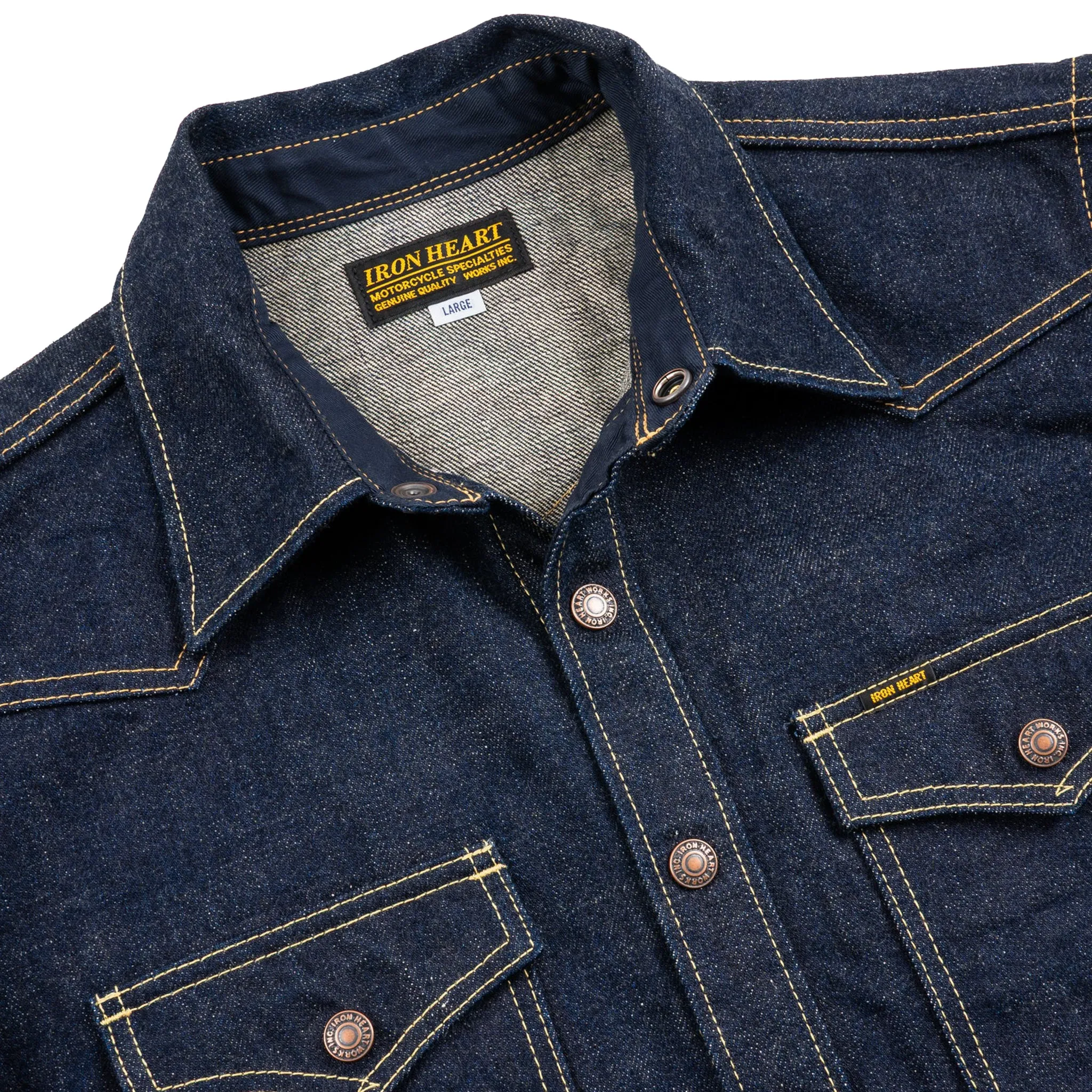 IHSH-292-IND 18oz Vintage Selvedge Denim CPO Shirt - Indigo sold by BlackBlue product image thumbnail 3