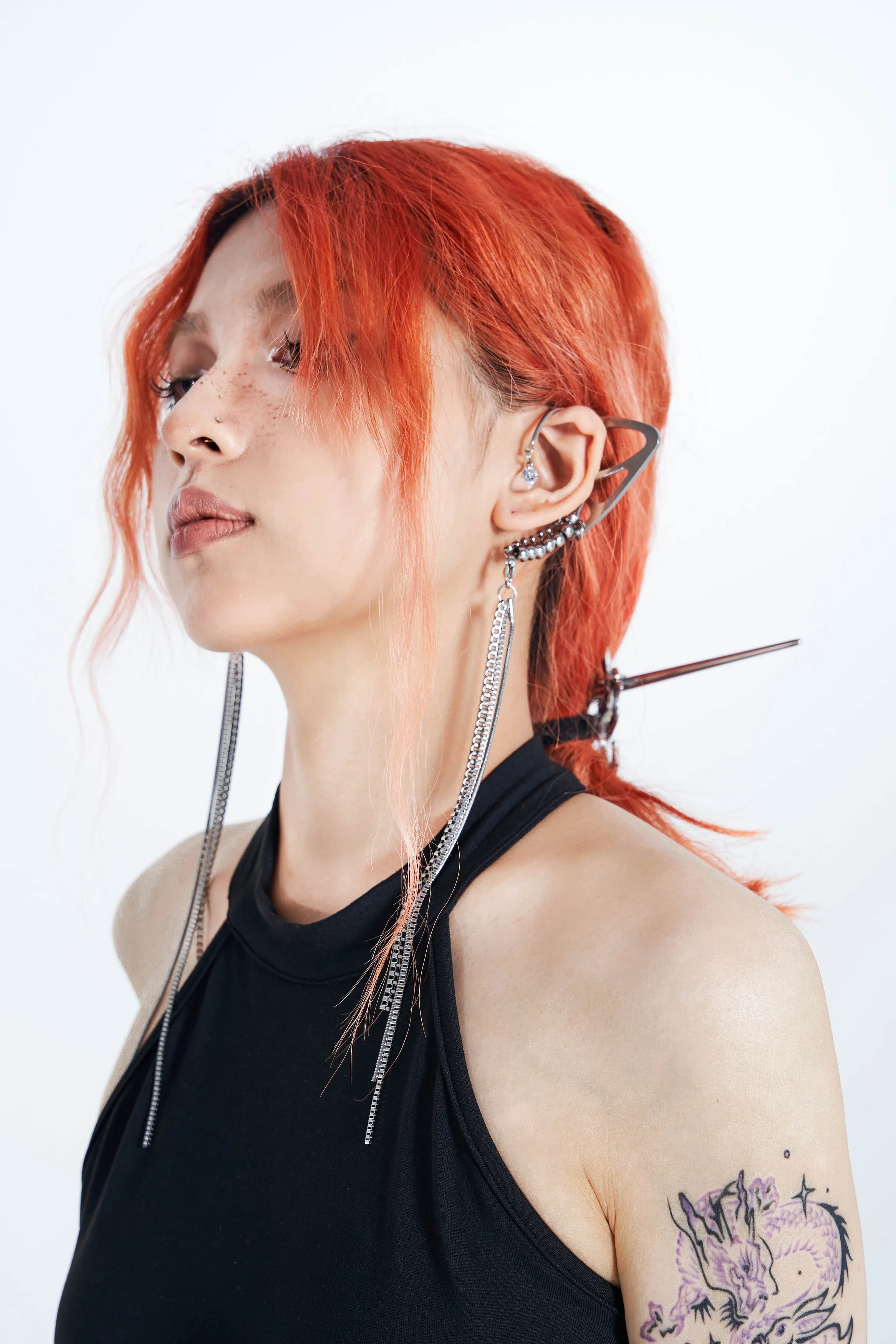 Fervooor Cyberpunk Elf Ear earrings sold by Fervooor