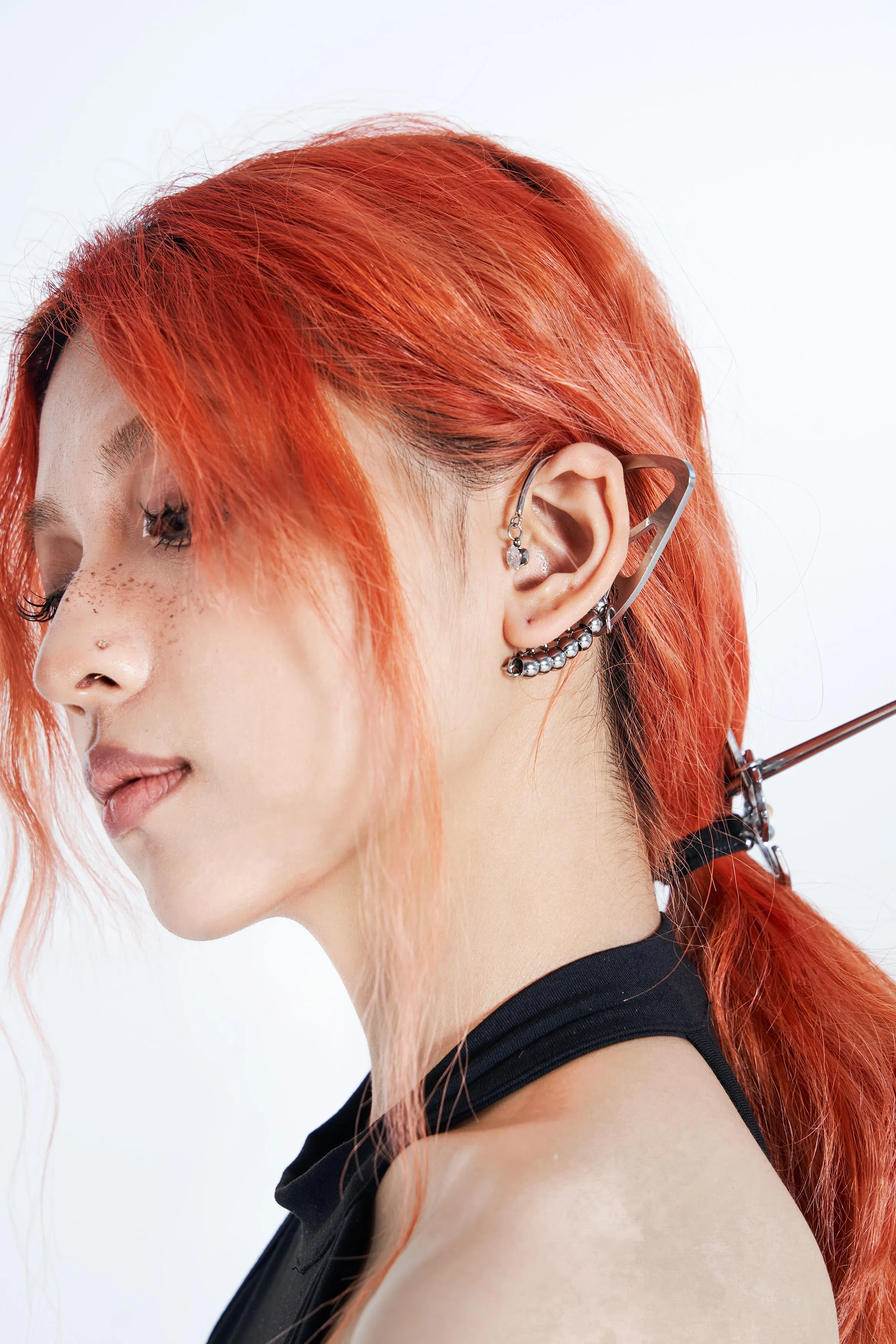 Fervooor Cyberpunk Elf Ear earrings sold by Fervooor product image thumbnail 3