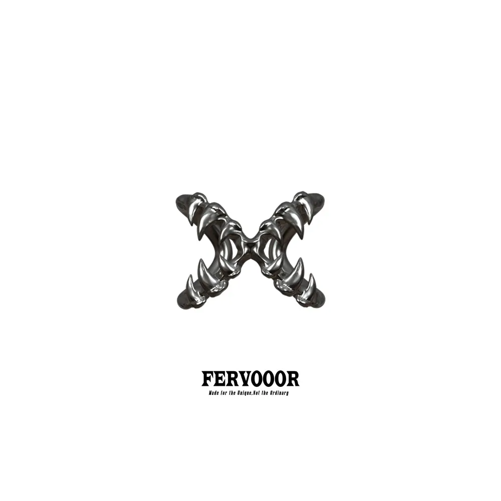 Fervooor Battle Angel Aged Bronze Hound Fang Cross Ring sold by Fervooor product image thumbnail 2