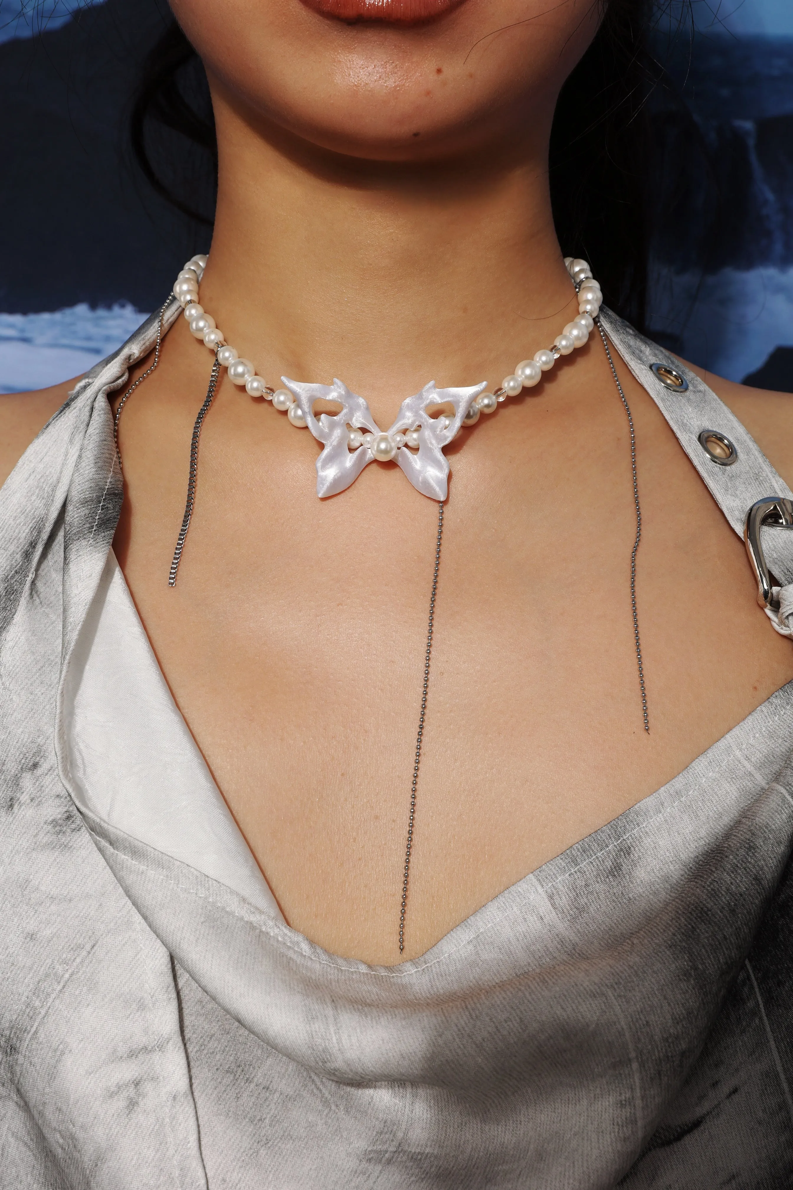 Fervooor Urban Mermaid Butterfly Pearl Necklace sold by Fervooor