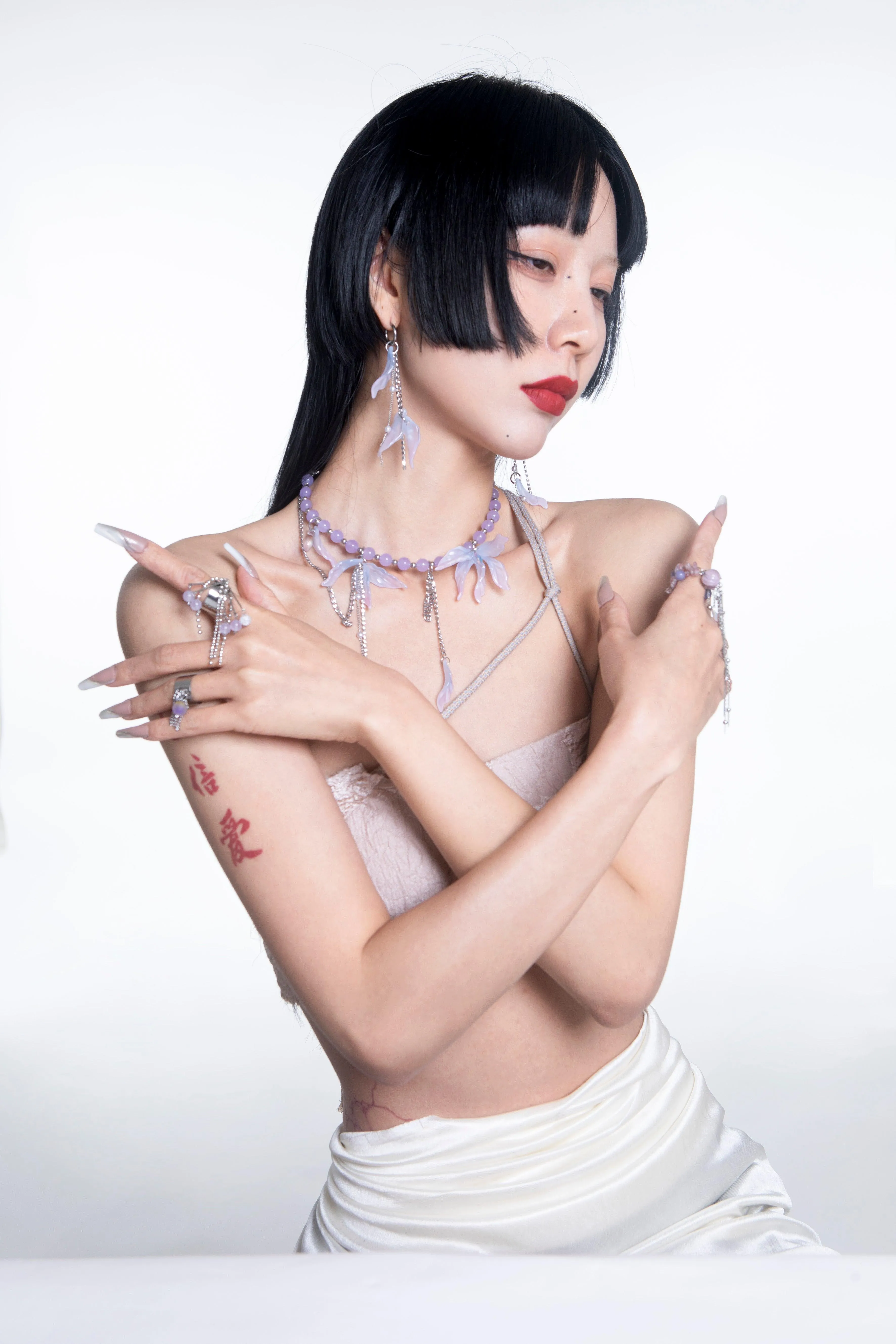 Fervooor Blooming purple lotus necklace sold by Fervooor product image thumbnail 3