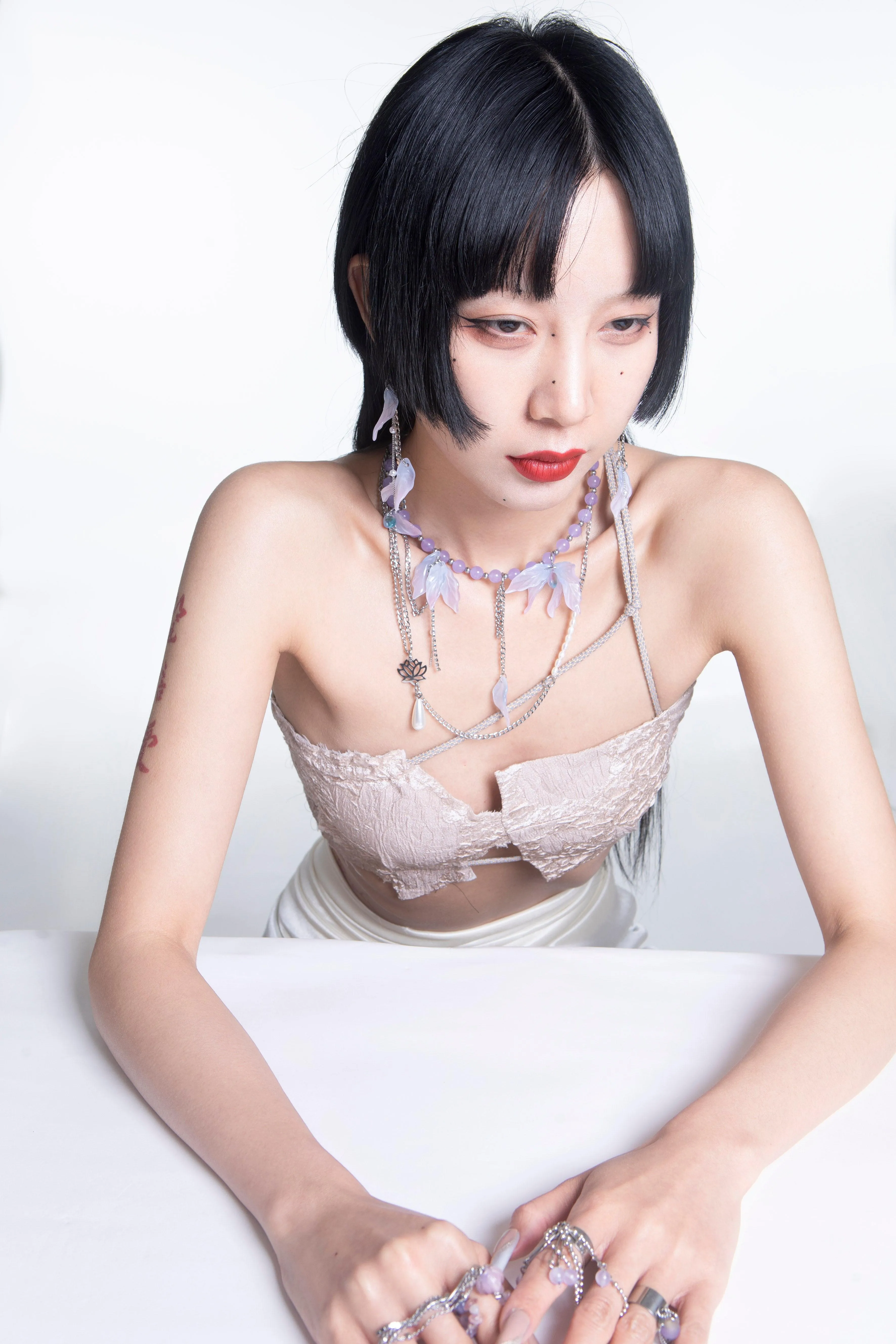 Fervooor Blooming purple lotus necklace sold by Fervooor product image thumbnail 5