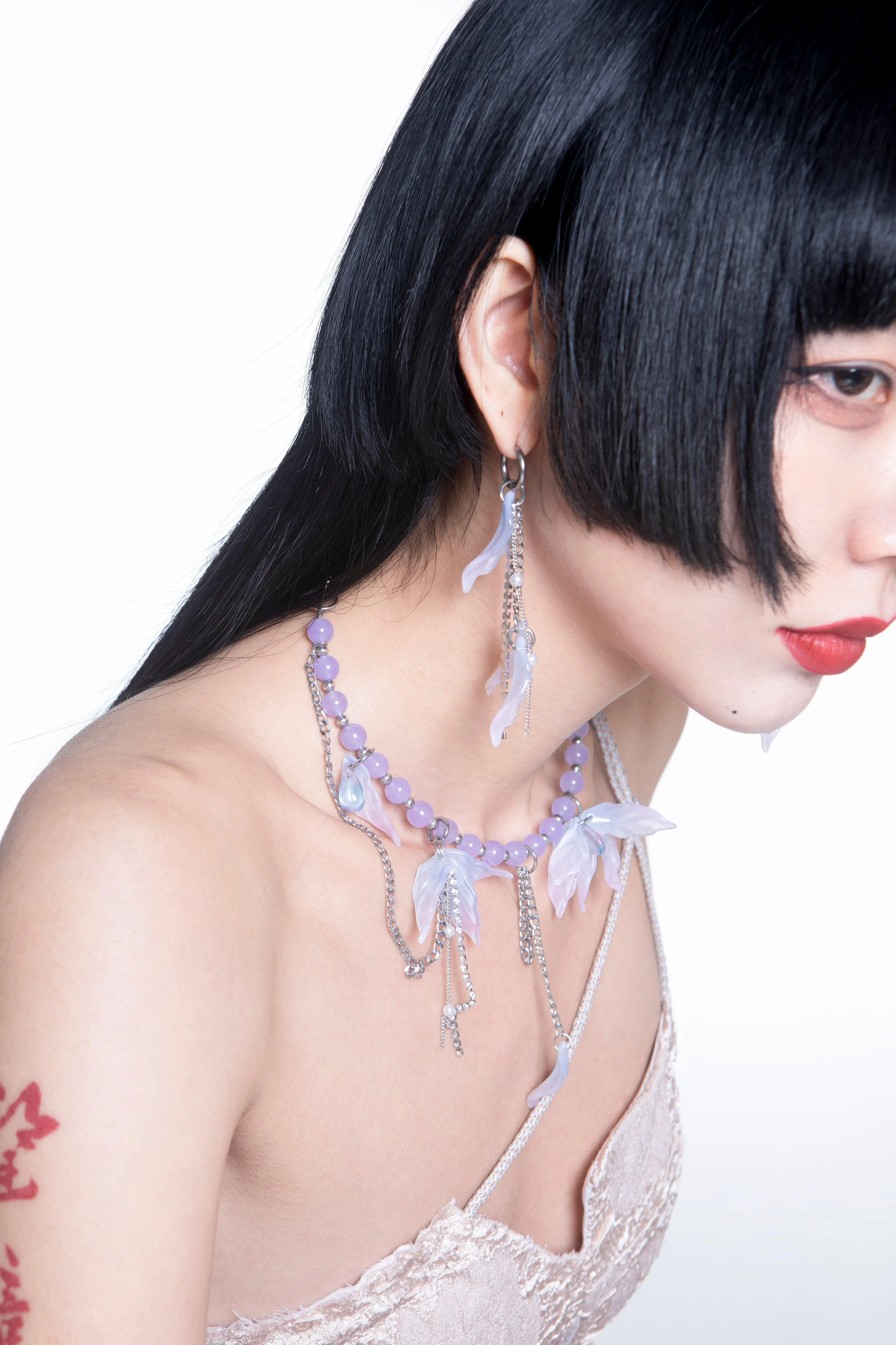 Fervooor Blooming purple lotus necklace sold by Fervooor product image thumbnail 2