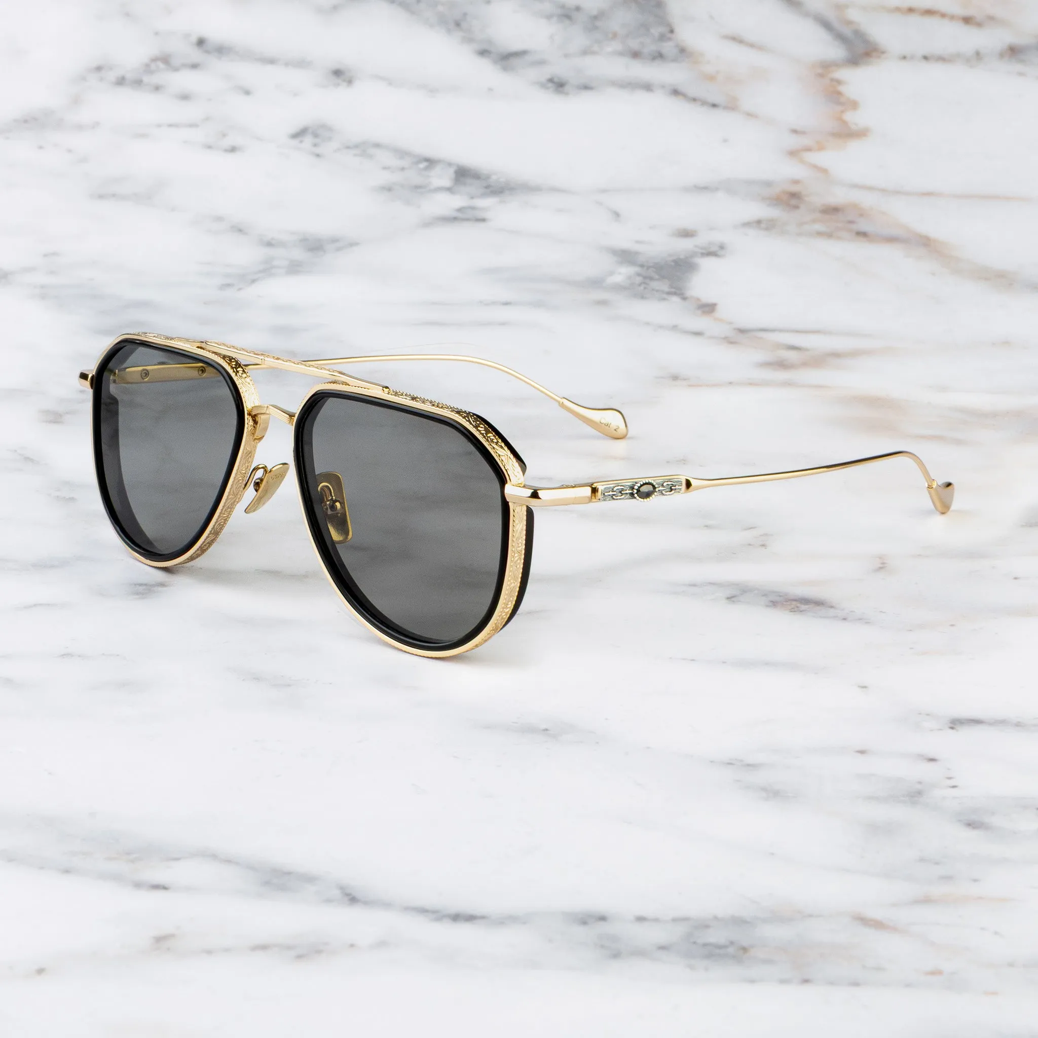 The Great Frog Limited-Edition Triumph Aviator Sunglasses sold by Cutler and Gross product image thumbnail 2