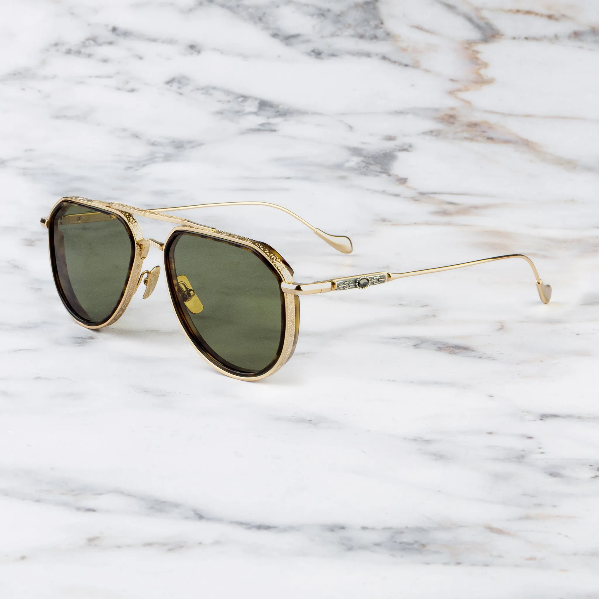 The Great Frog Limited-Edition Triumph Aviator Sunglasses sold by Cutler and Gross product image thumbnail 4