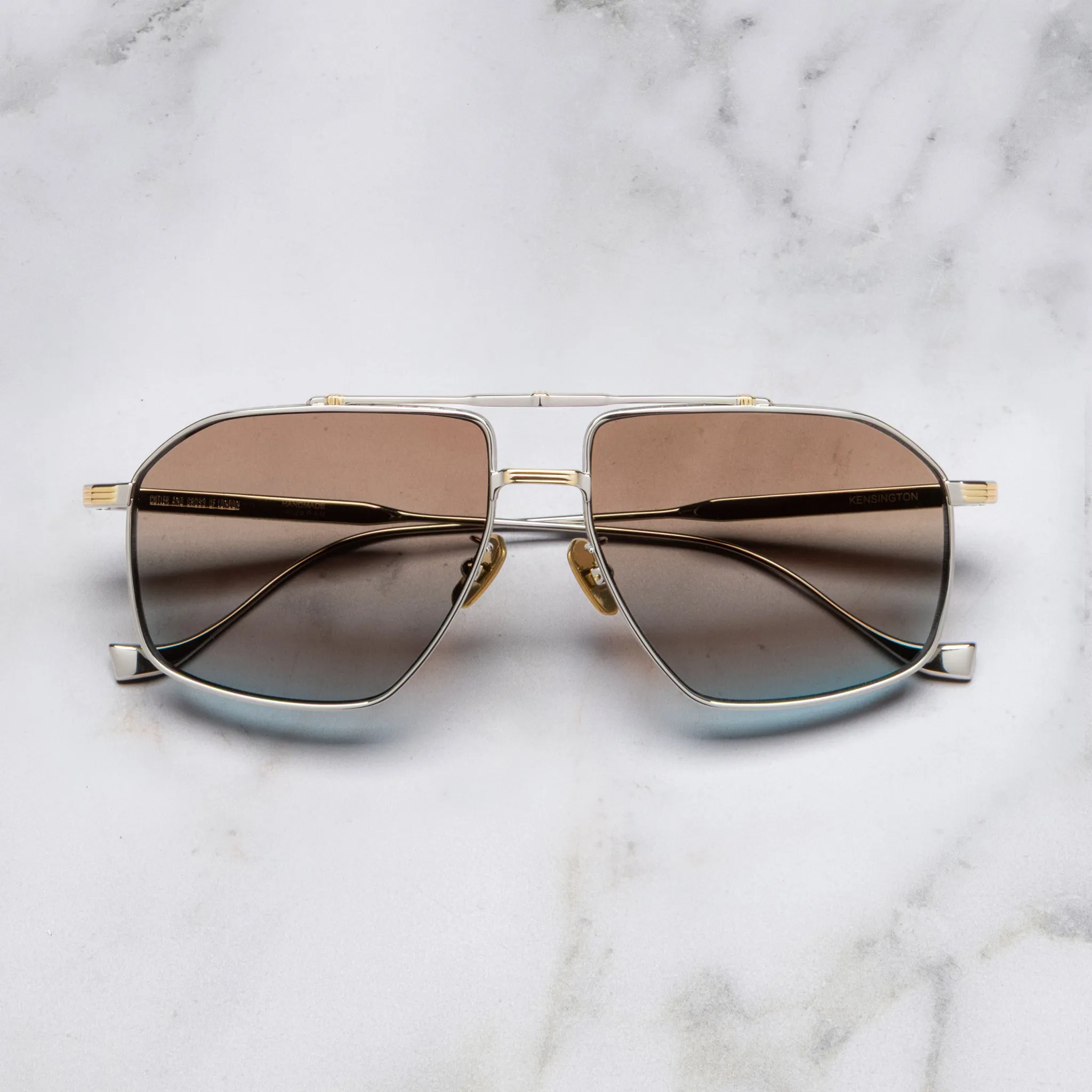 Kensington 1424 Aviator Sunglasses sold by Cutler and Gross product image thumbnail 5