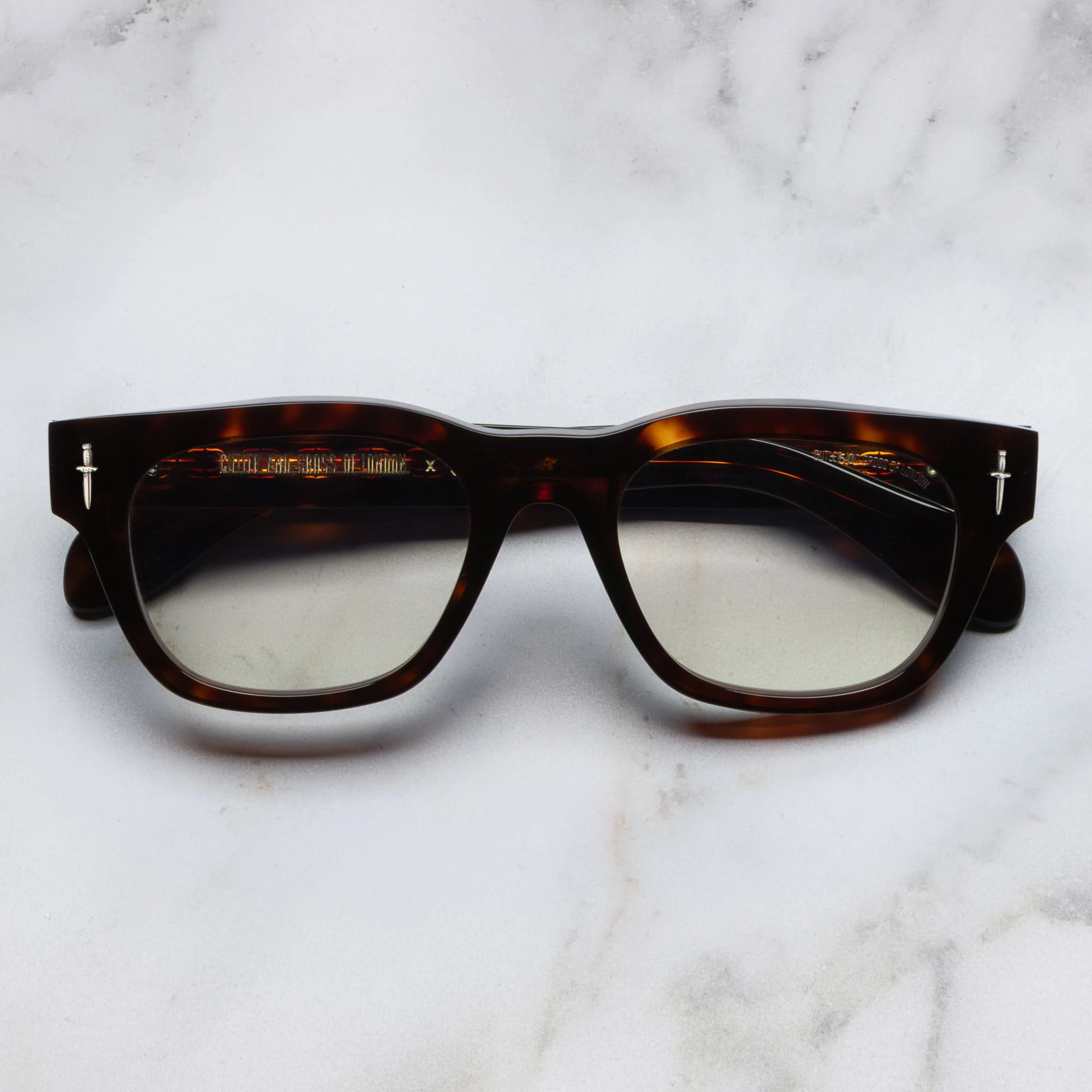 The Great Frog Crossbones Square Opticals sold by Cutler and Gross