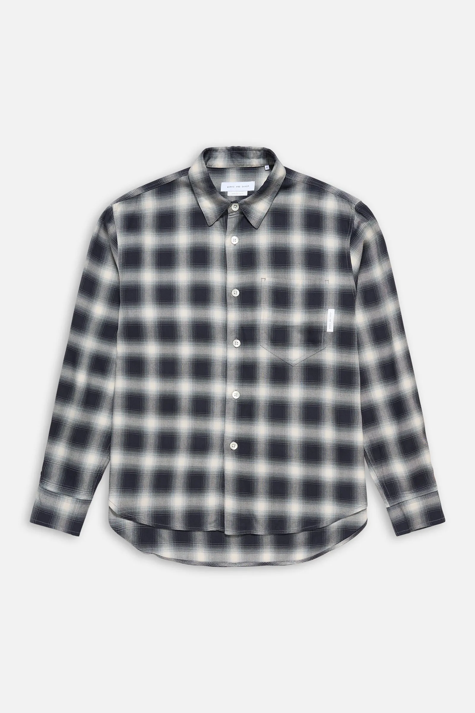 Rayon Check Classic Shirt sold by Works and Days product image thumbnail 2