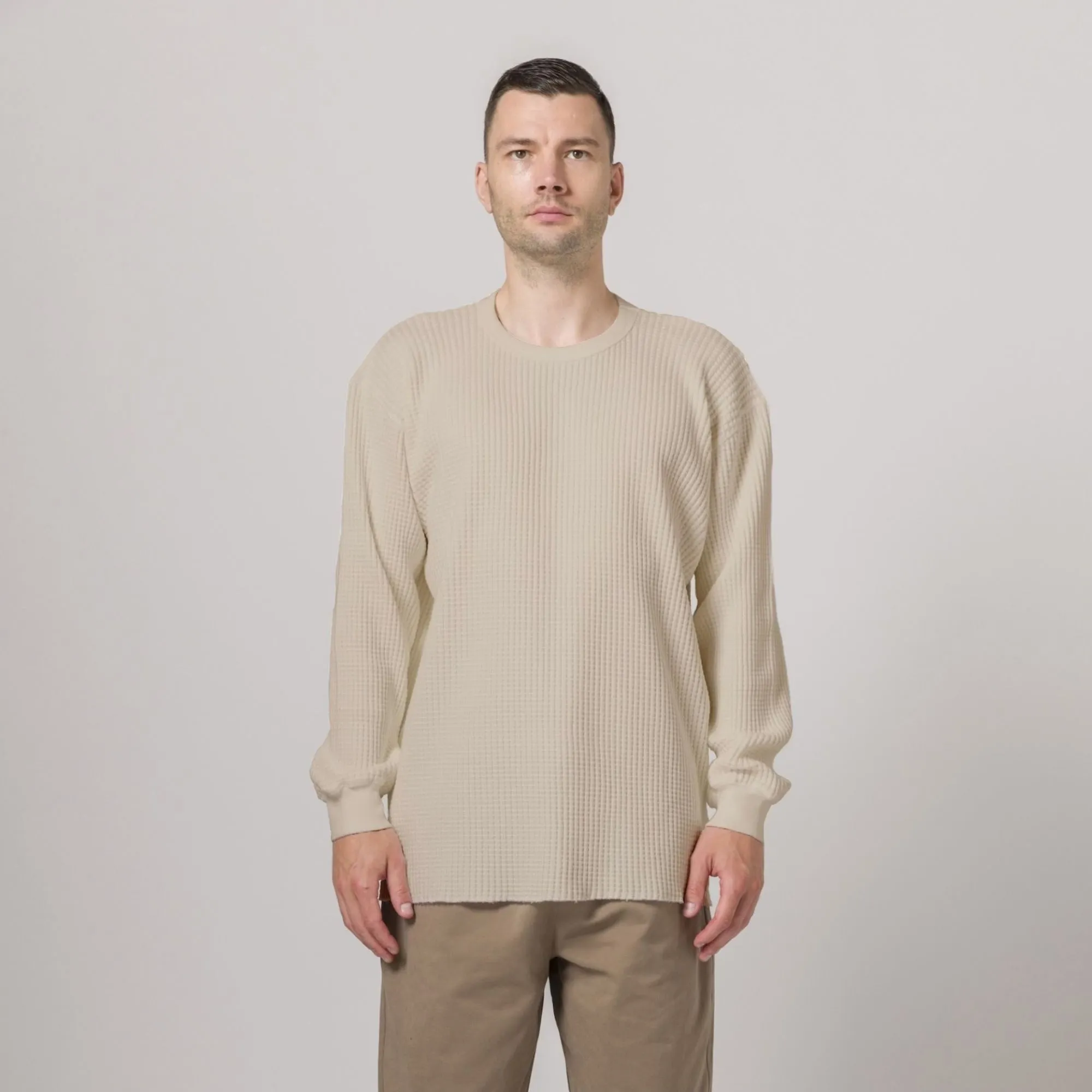 Standard Thermal Sweater Oatmeal sold by Standard Issue Tees