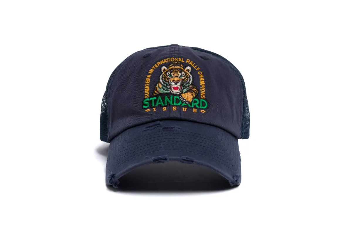 Rally Champ Navy Snap Back Hat sold by Standard Issue Tees