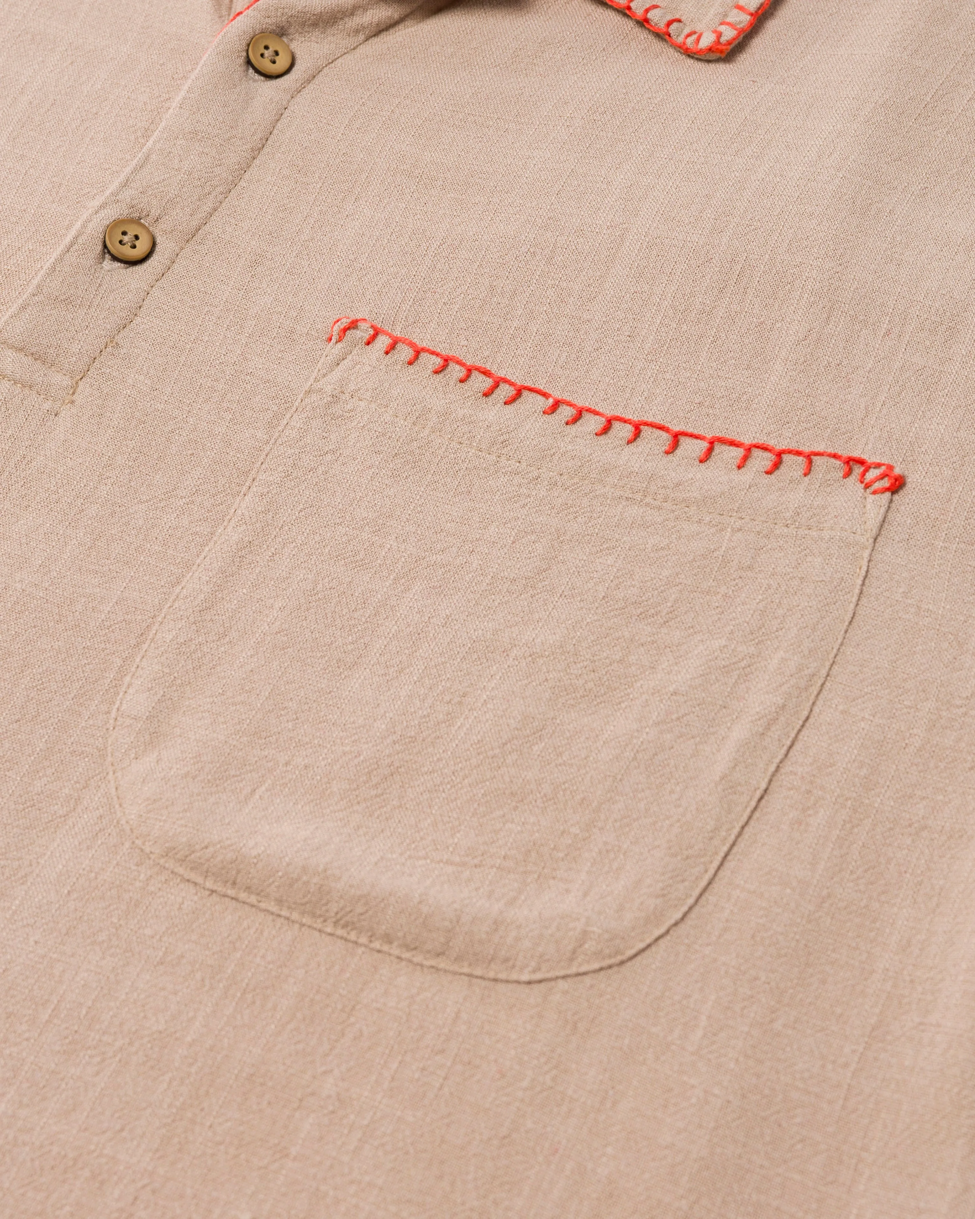 California Pull Over Shirt Beige sold by Standard Issue Tees product image thumbnail 3