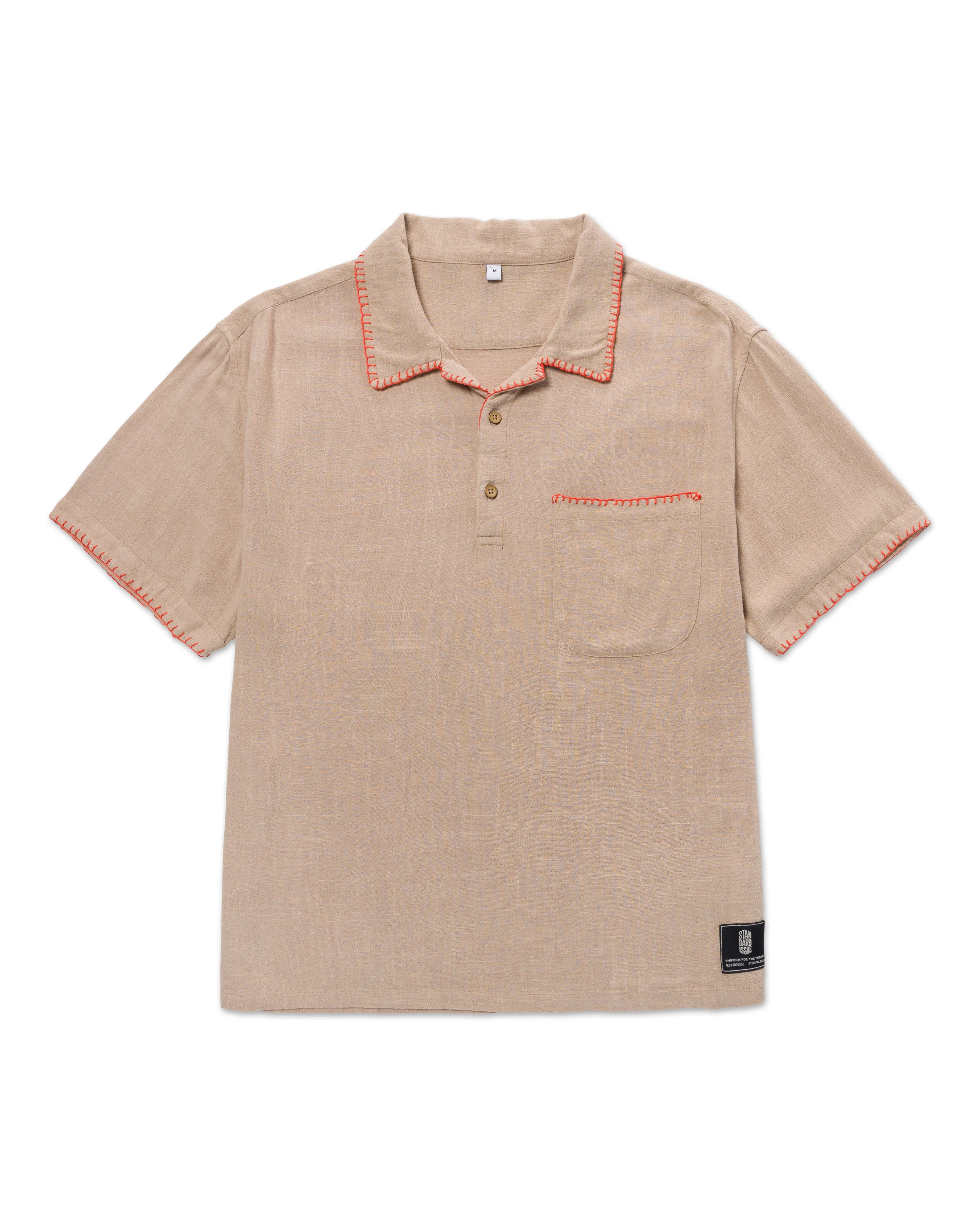 California Pull Over Shirt Beige sold by Standard Issue Tees