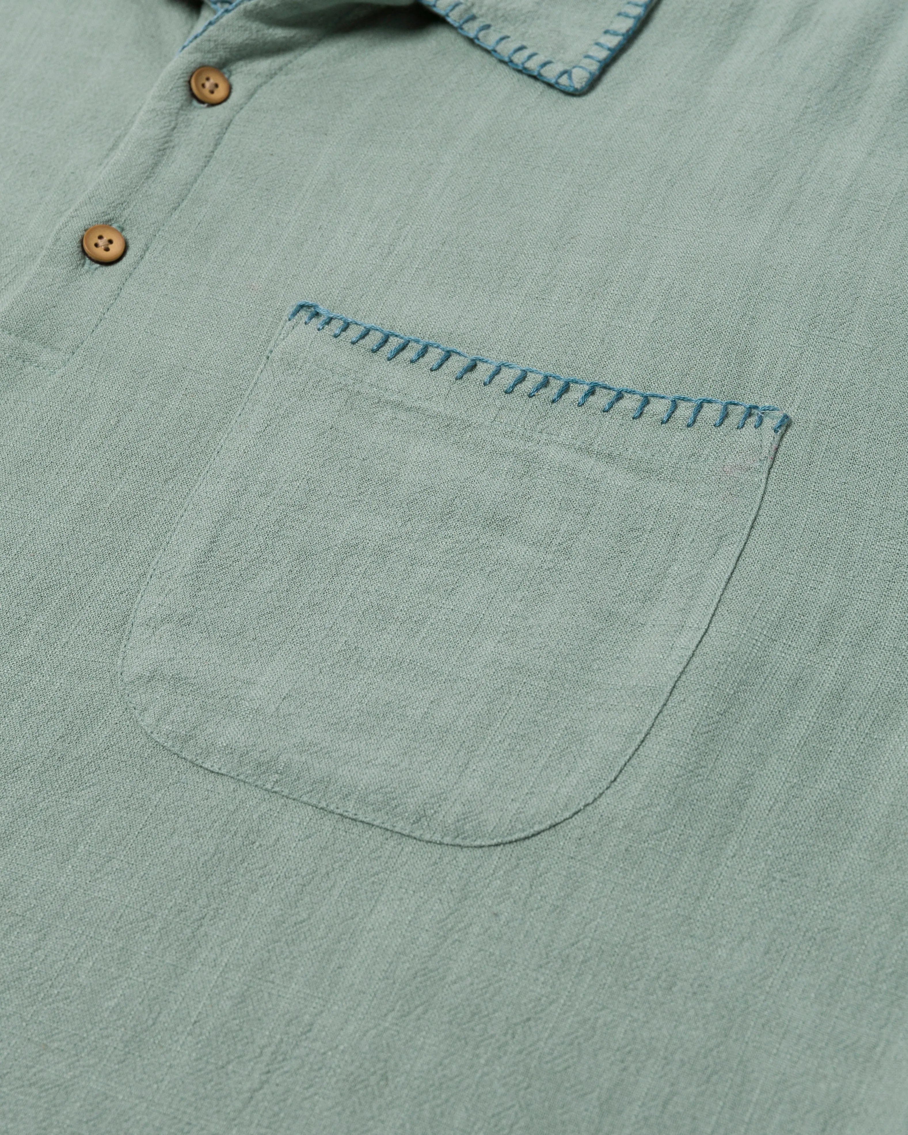 California Pull Over Shirt Sage sold by Standard Issue Tees product image thumbnail 3