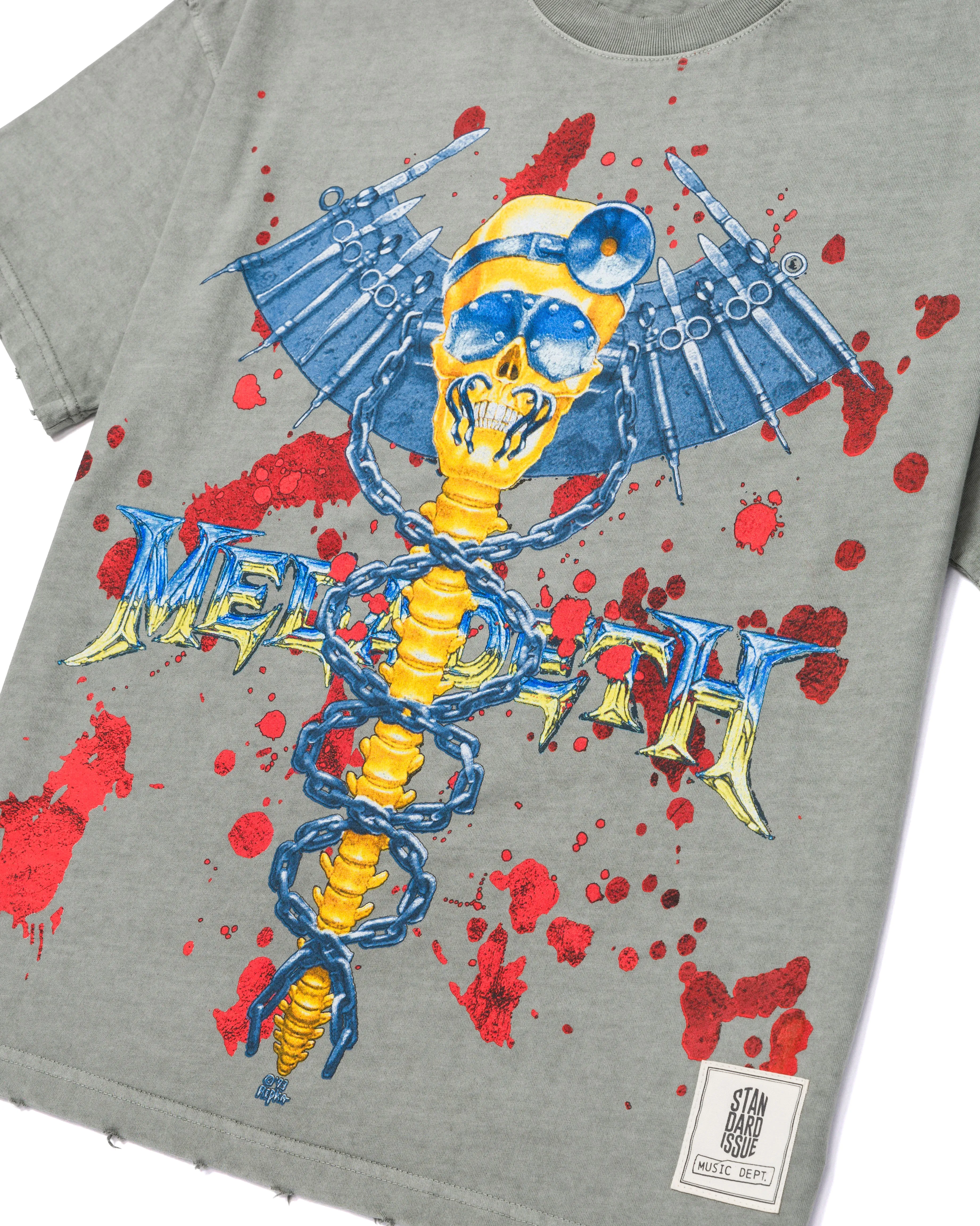 Megadeth Dr Vic Boxy Tee Washed Concrete sold by Standard Issue Tees product image thumbnail 2