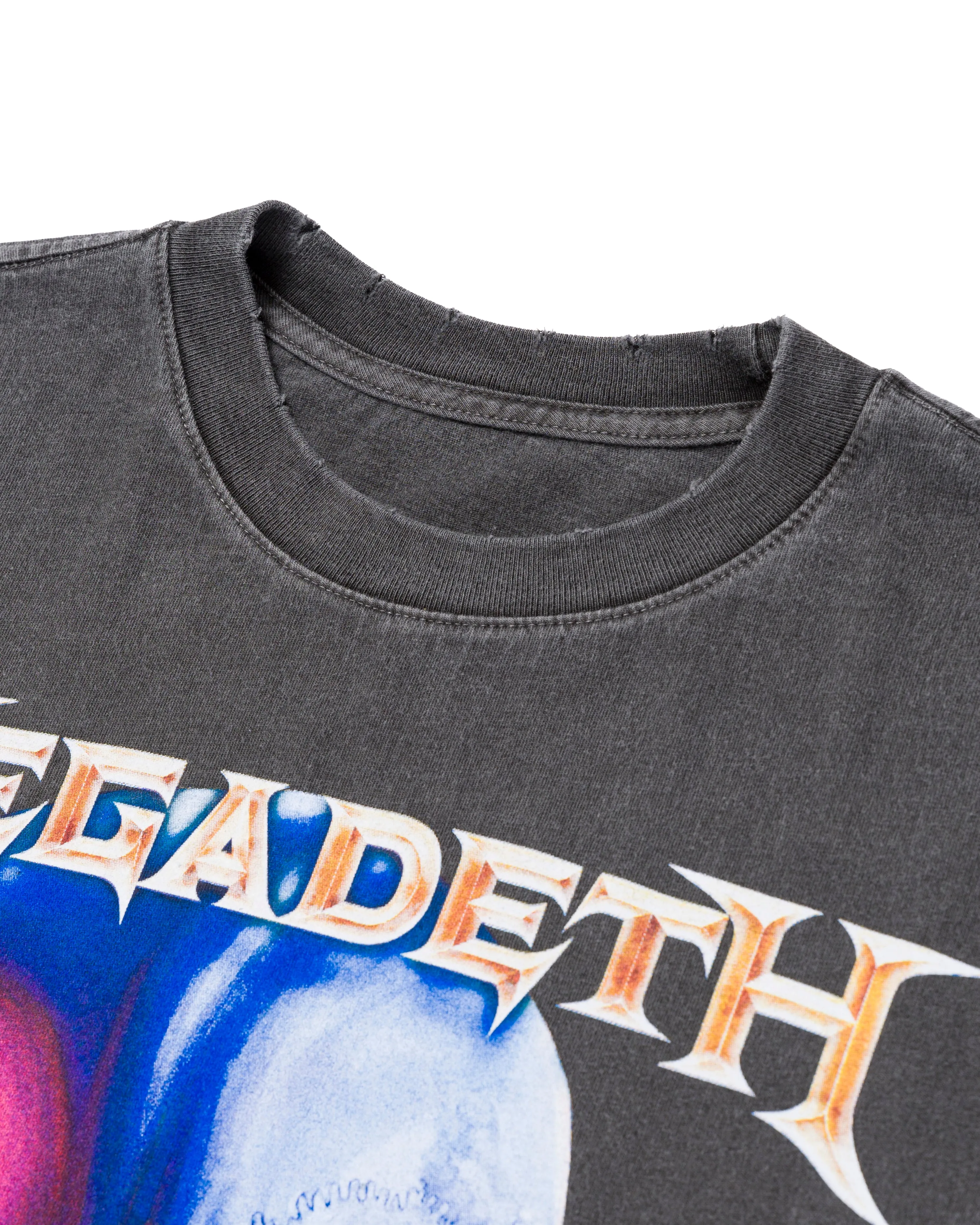Megadeth Jumbo Vic Boxy Tee Washed Vintage Black sold by Standard Issue Tees product image thumbnail 3