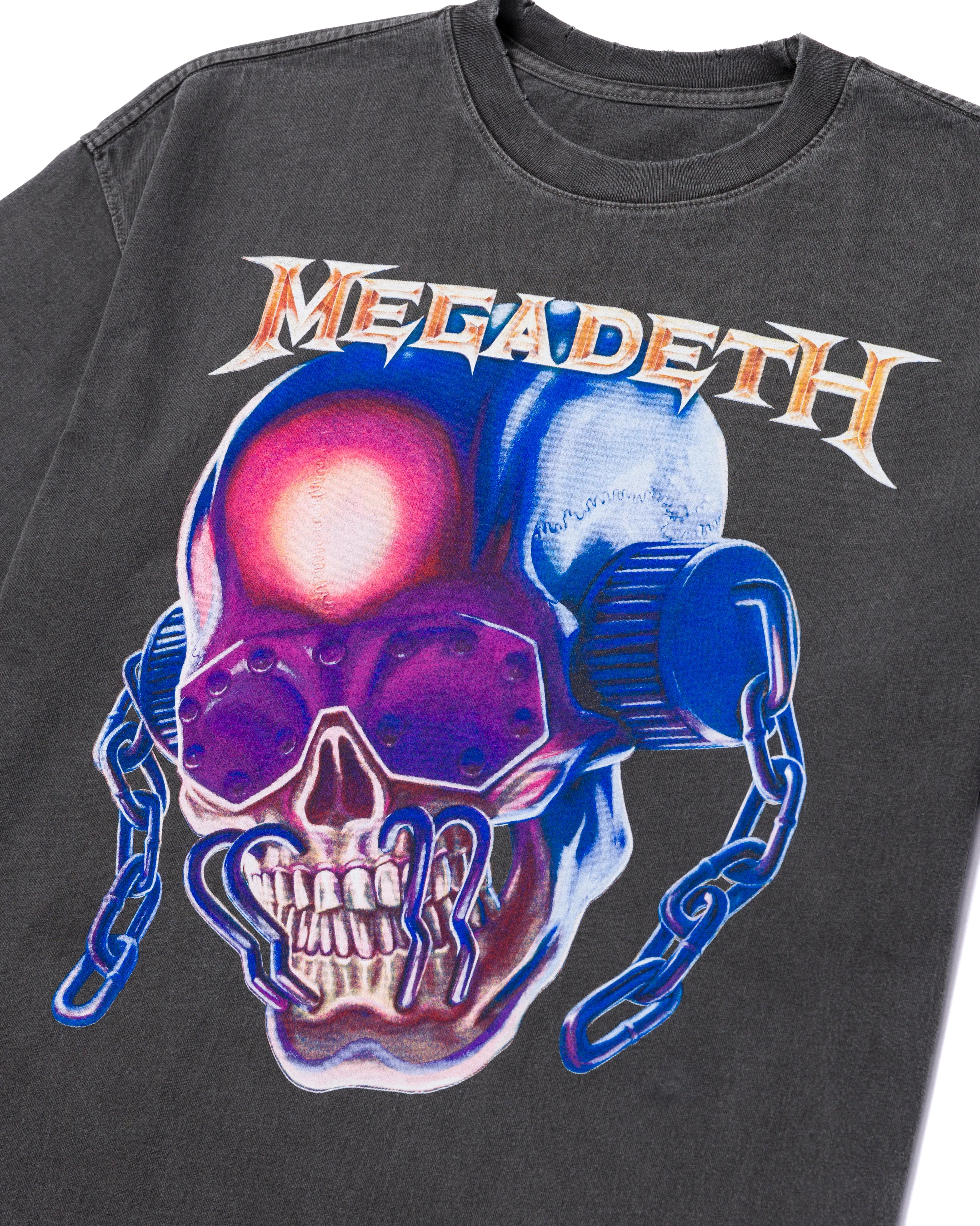 Megadeth Jumbo Vic Boxy Tee Washed Vintage Black sold by Standard Issue Tees product image thumbnail 2