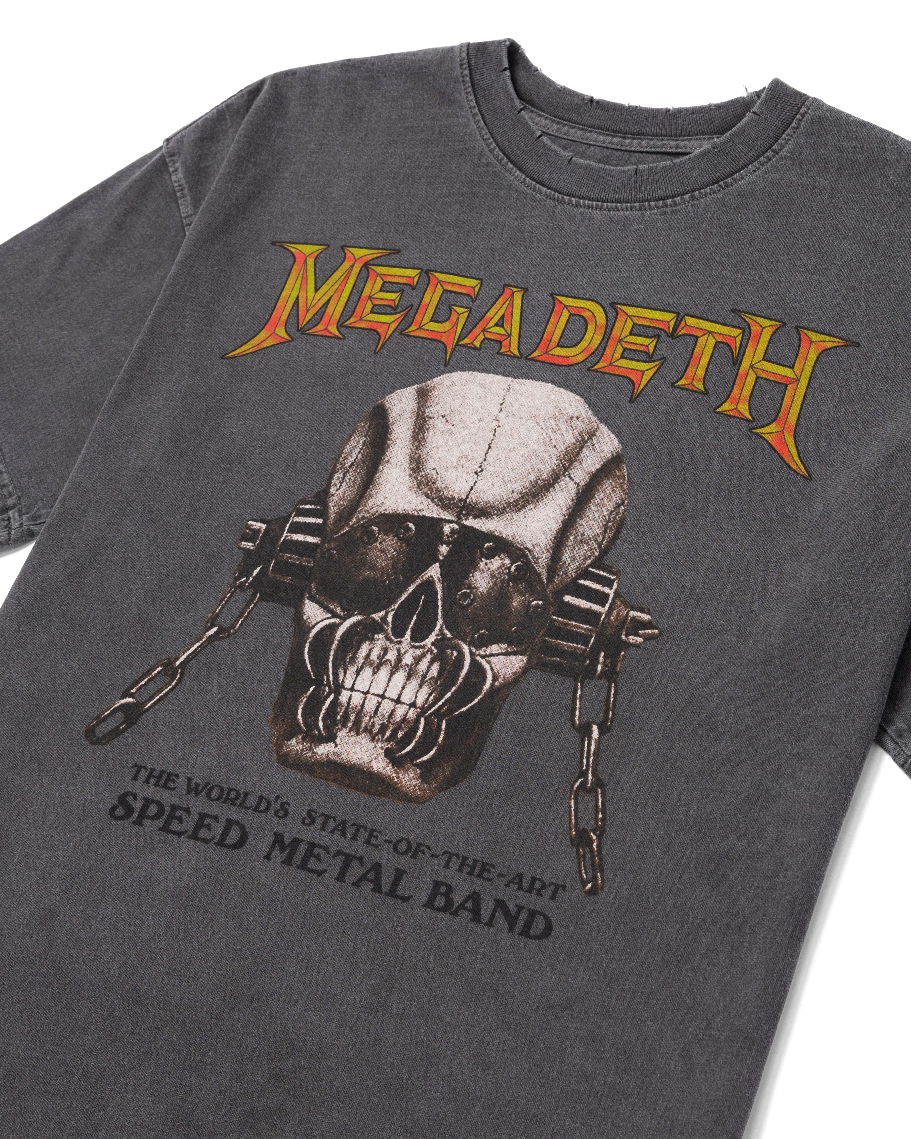Megadeth State Boxy Tee Washed Vintage Black sold by Standard Issue Tees product image thumbnail 2