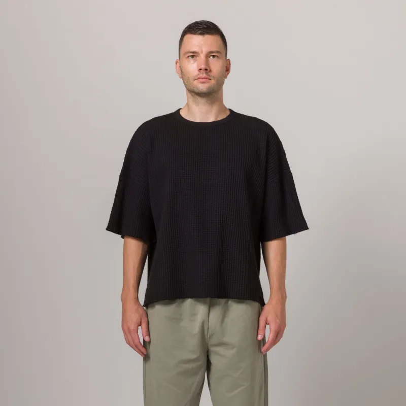 Short Sleeve Thermal Sweater Black sold by Standard Issue Tees