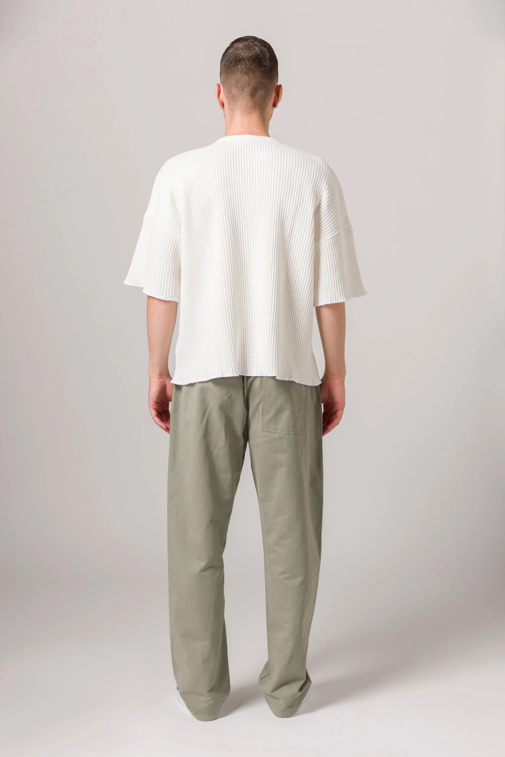 Short Sleeve Thermal Sweater Natural sold by Standard Issue Tees product image thumbnail 4