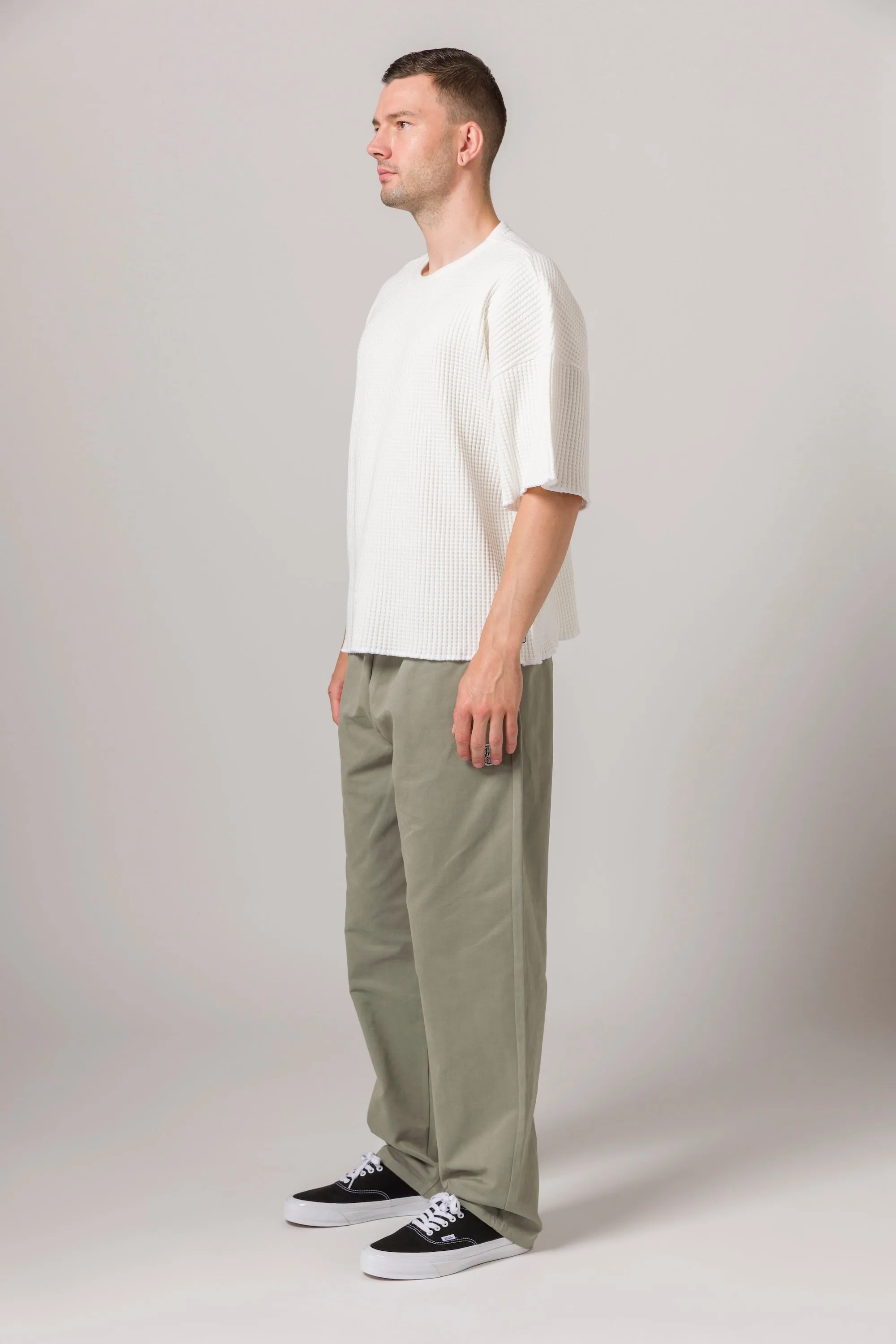 Short Sleeve Thermal Sweater Natural sold by Standard Issue Tees product image thumbnail 3