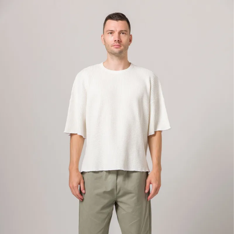 Short Sleeve Thermal Sweater Natural sold by Standard Issue Tees