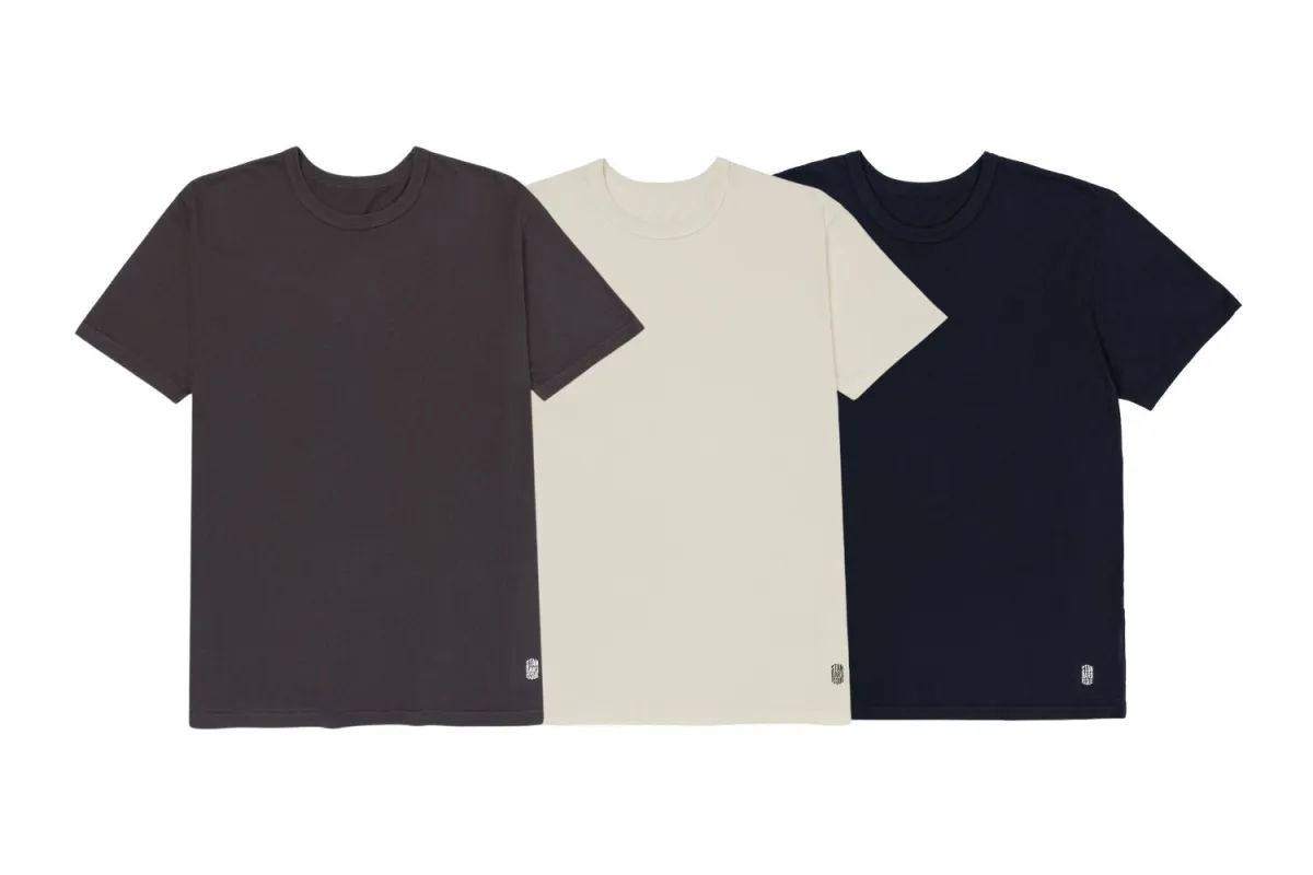 Fitted Tee Multi-Three Pack (Cream, Navy, and Vintage Black) sold by Standard Issue Tees