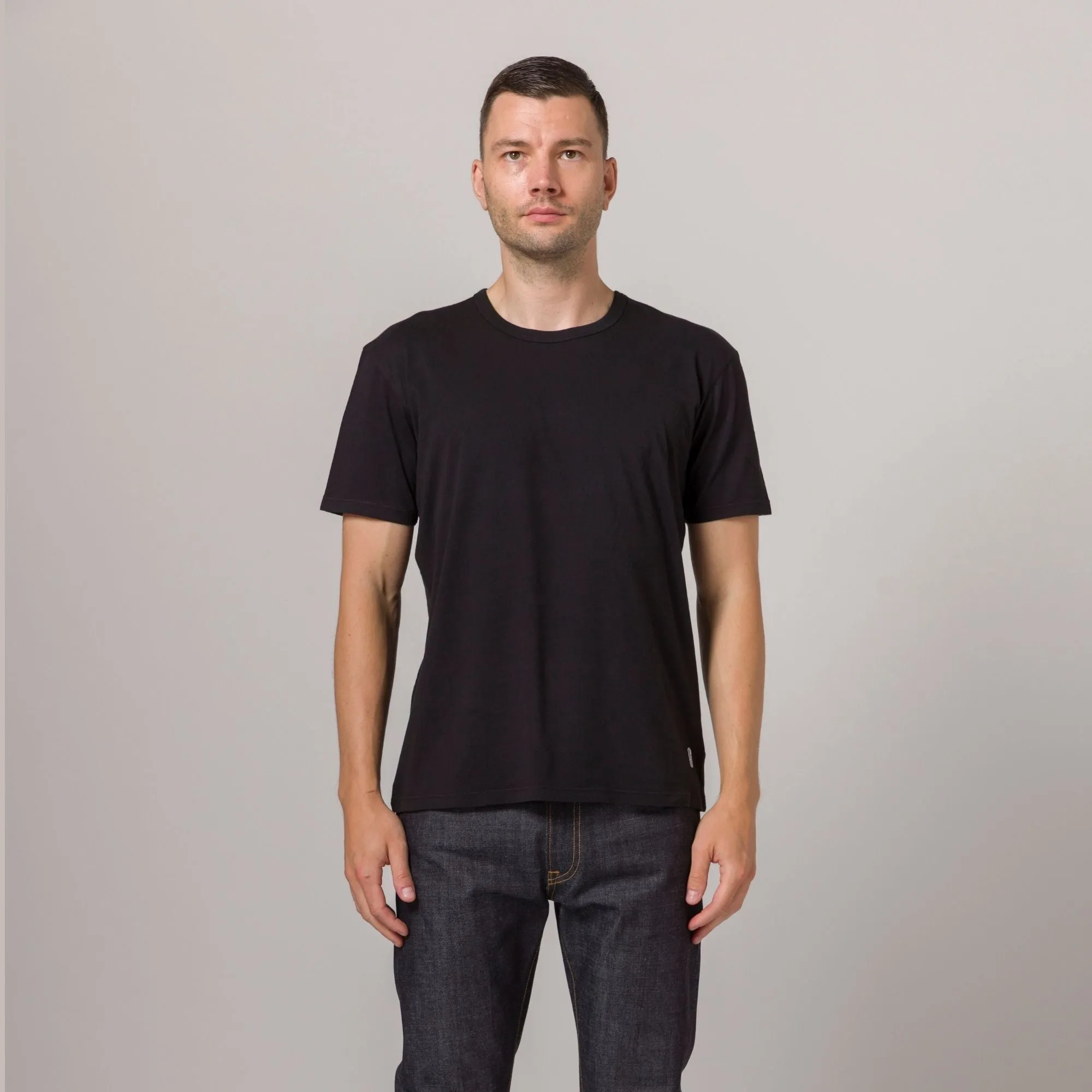 Lightweight Fitted Tee Black sold by Standard Issue Tees