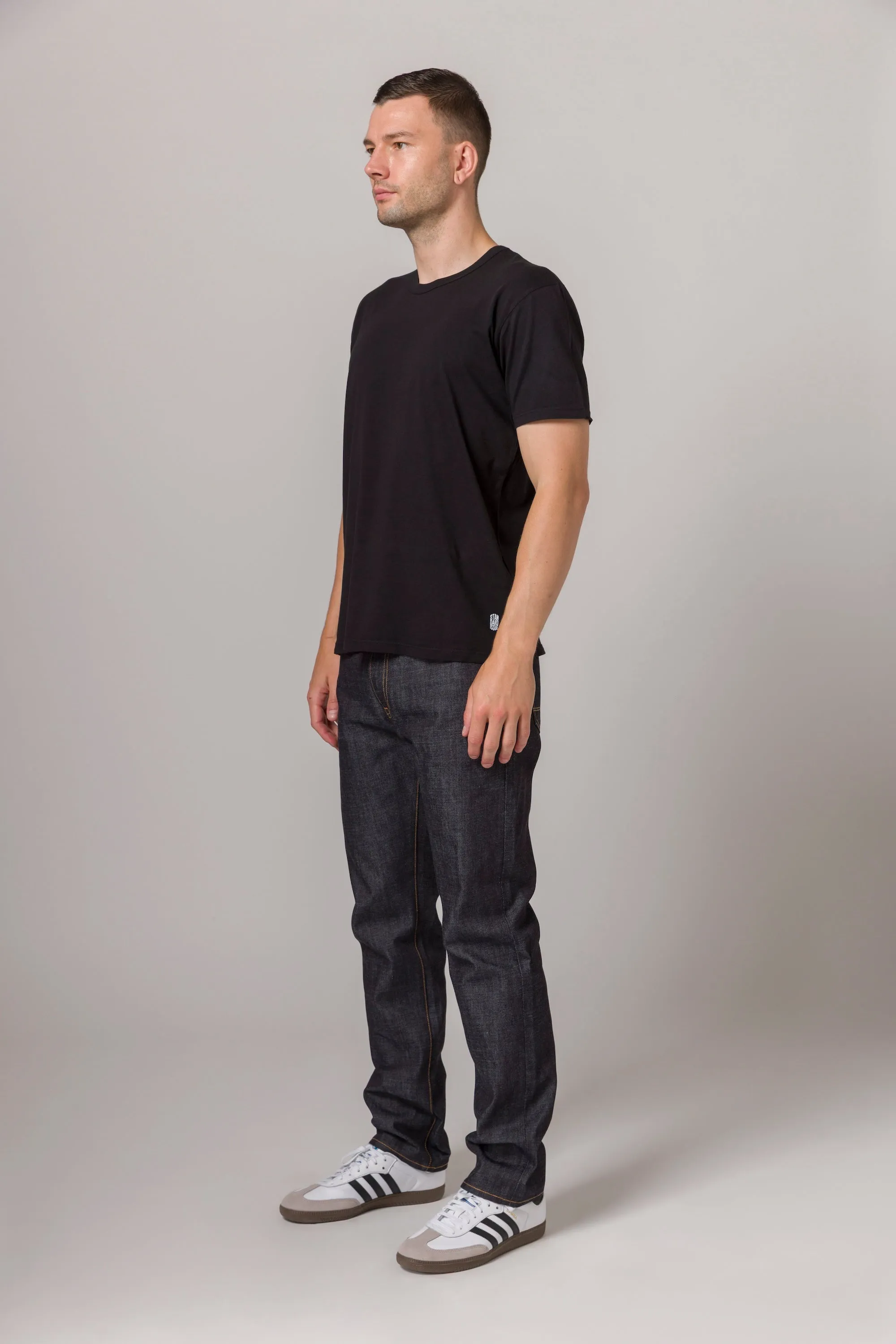 Lightweight Fitted Tee Black sold by Standard Issue Tees product image thumbnail 3