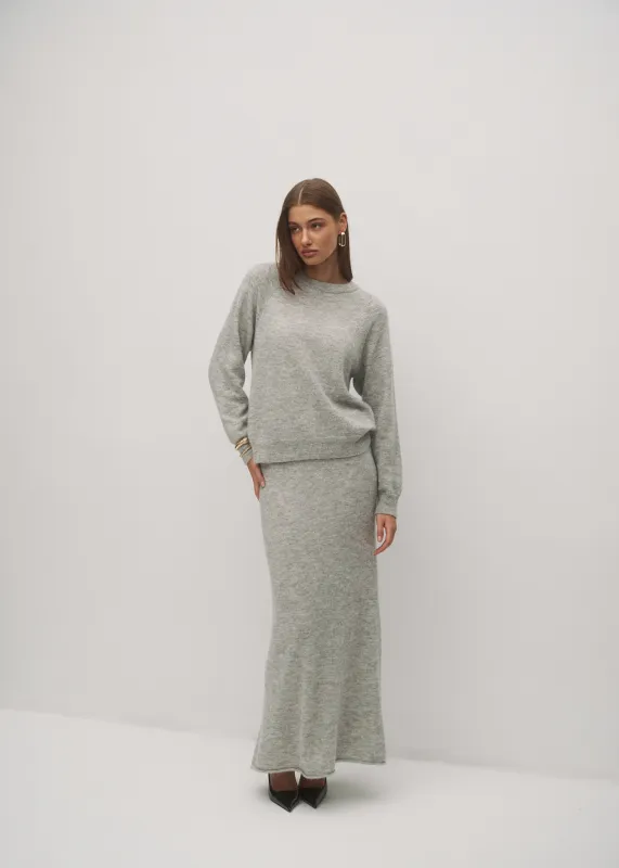 SPÓDNICA AVILA LIGHT GREY made by Le Collet