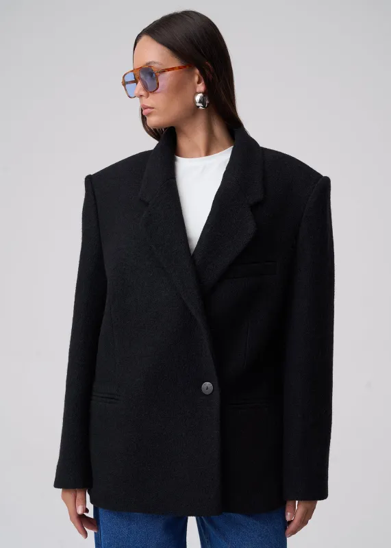 MARYNARKA OZI WOOL BLACK sold by Le Collet