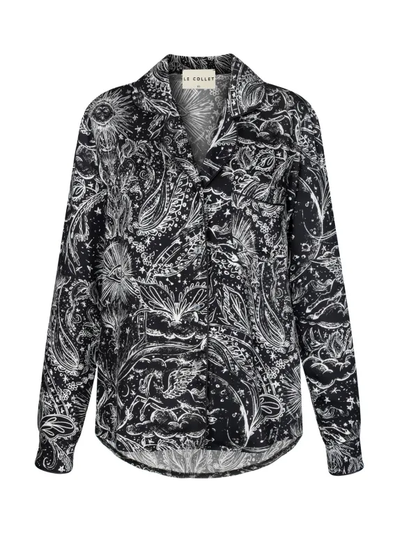 KOSZULA SIESTA PYJAMA BLACK sold by Le Collet