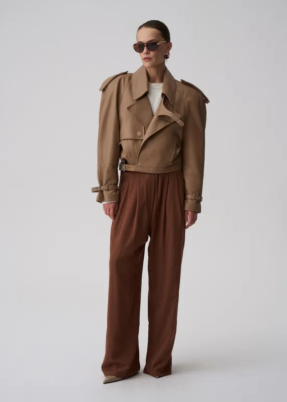 SPODNIE DAVIS ELASTIC BROWN sold by Le Collet