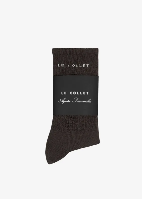 SKARPETKI COMFY MERINO BROWN made by Le Collet