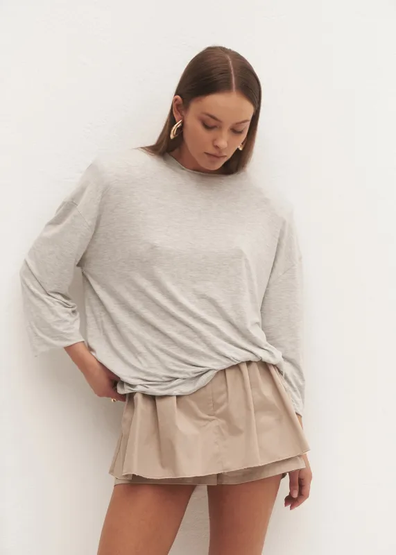 LONGSLEEVE ELYS GREY MELANGE made by Le Collet
