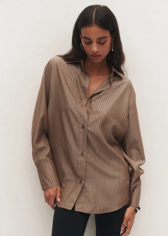 KOSZULA ANTON BROWN STRIPES made by Le Collet