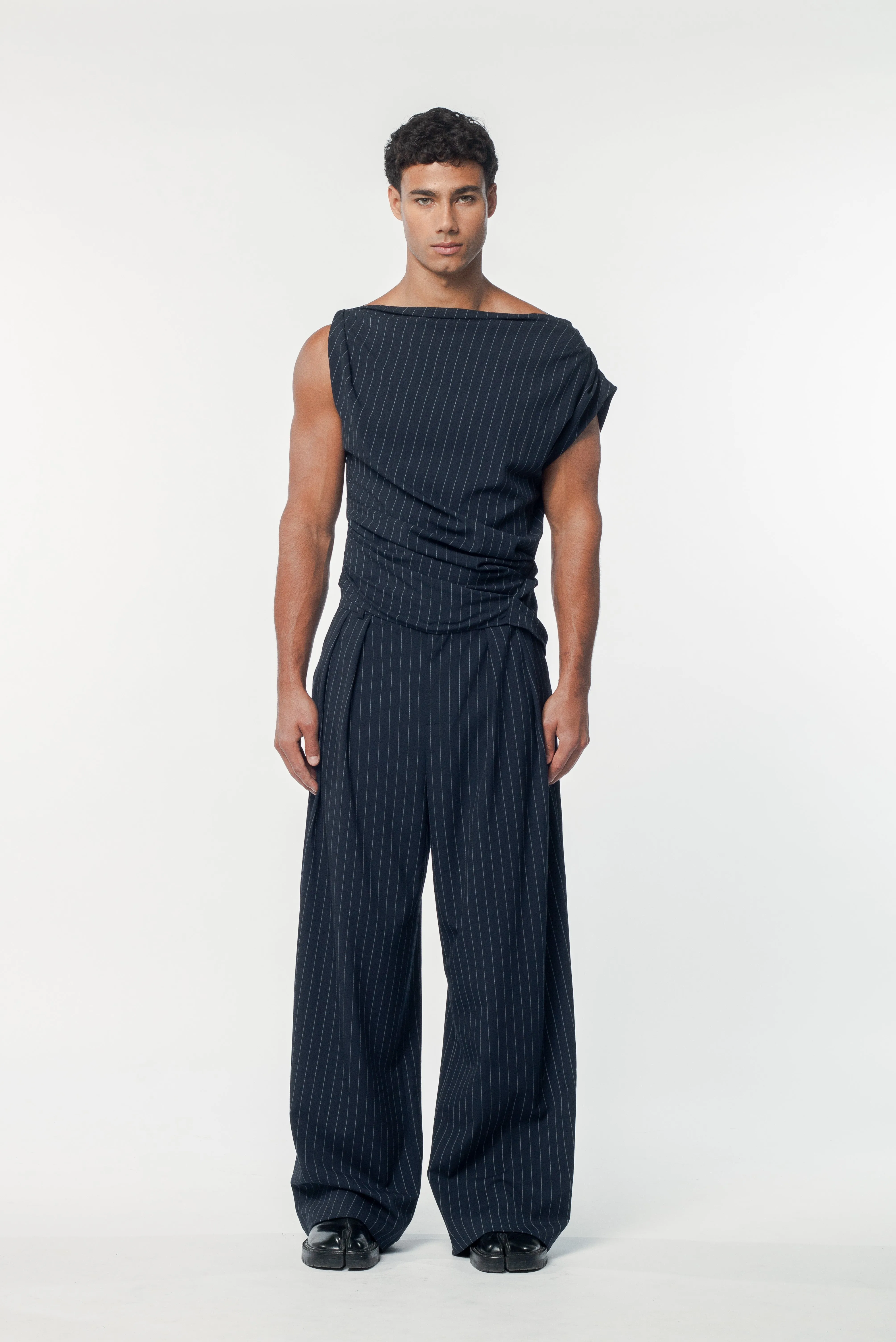 Benjamin Pants Navy Stripe sold by Salt Murphy product image thumbnail 5