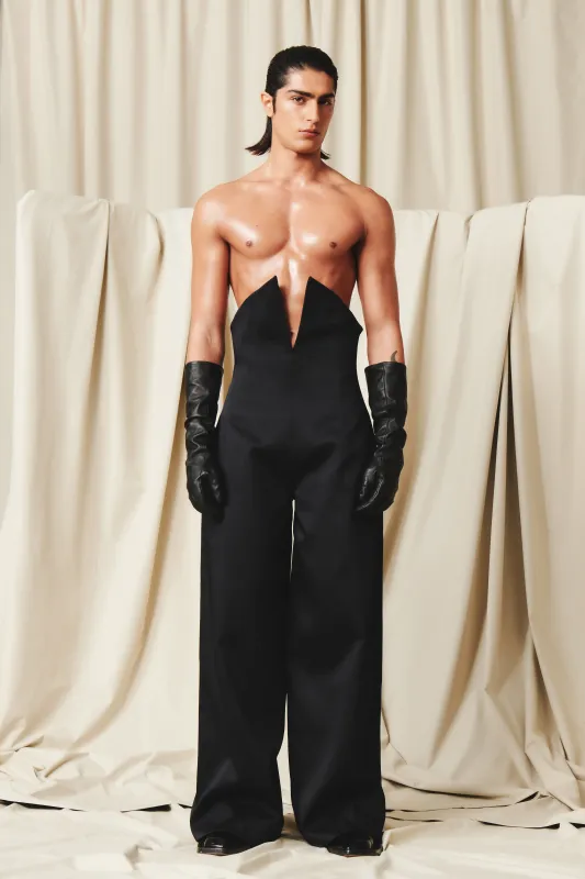 Finlay Black Corset Jumpsuit made by Salt Murphy