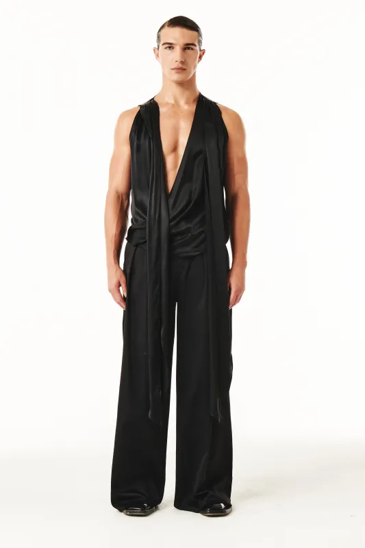 Florentine Top Black SILK made by Salt Murphy