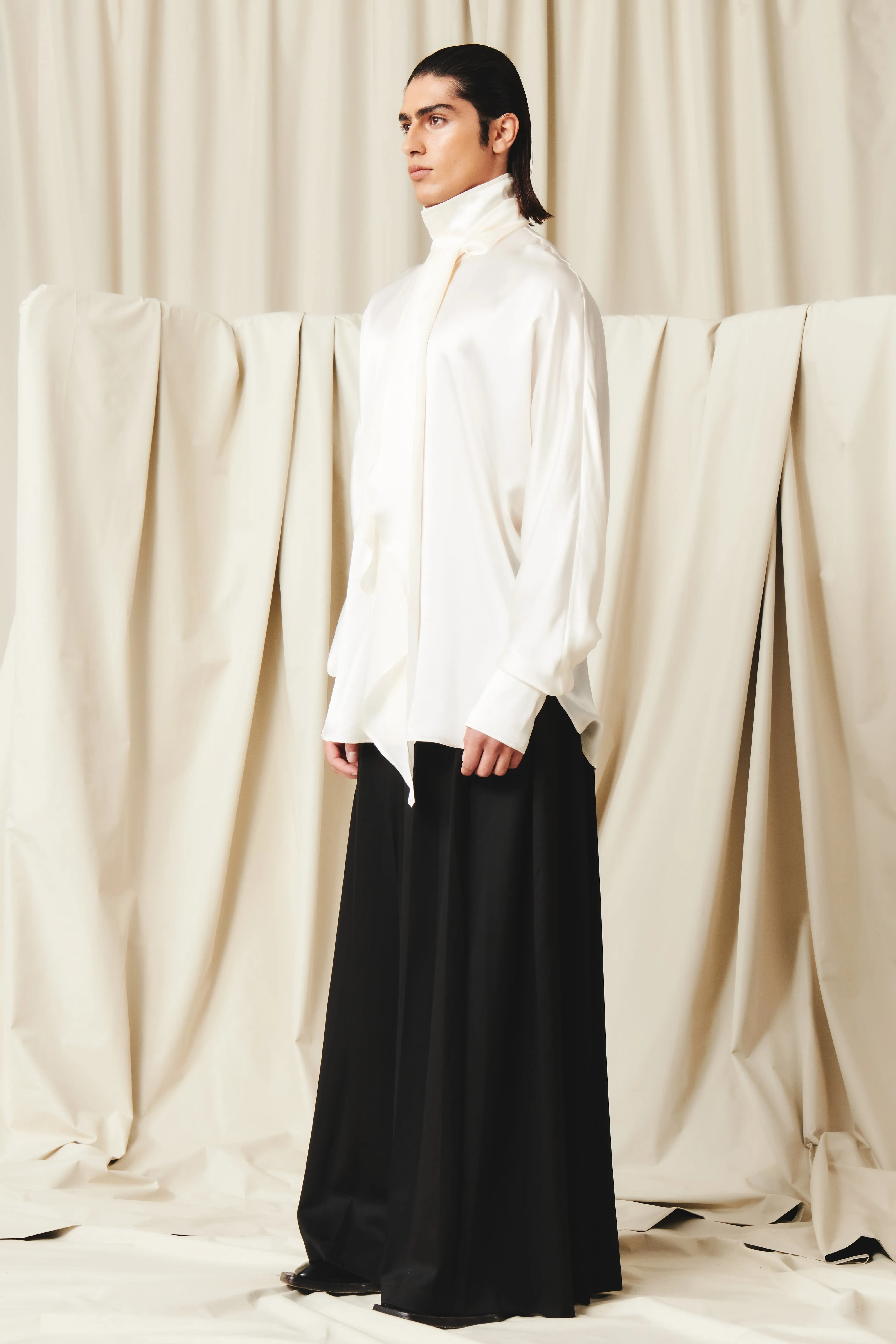 Damon Ivory Shirt Silk sold by Salt Murphy product image thumbnail 4