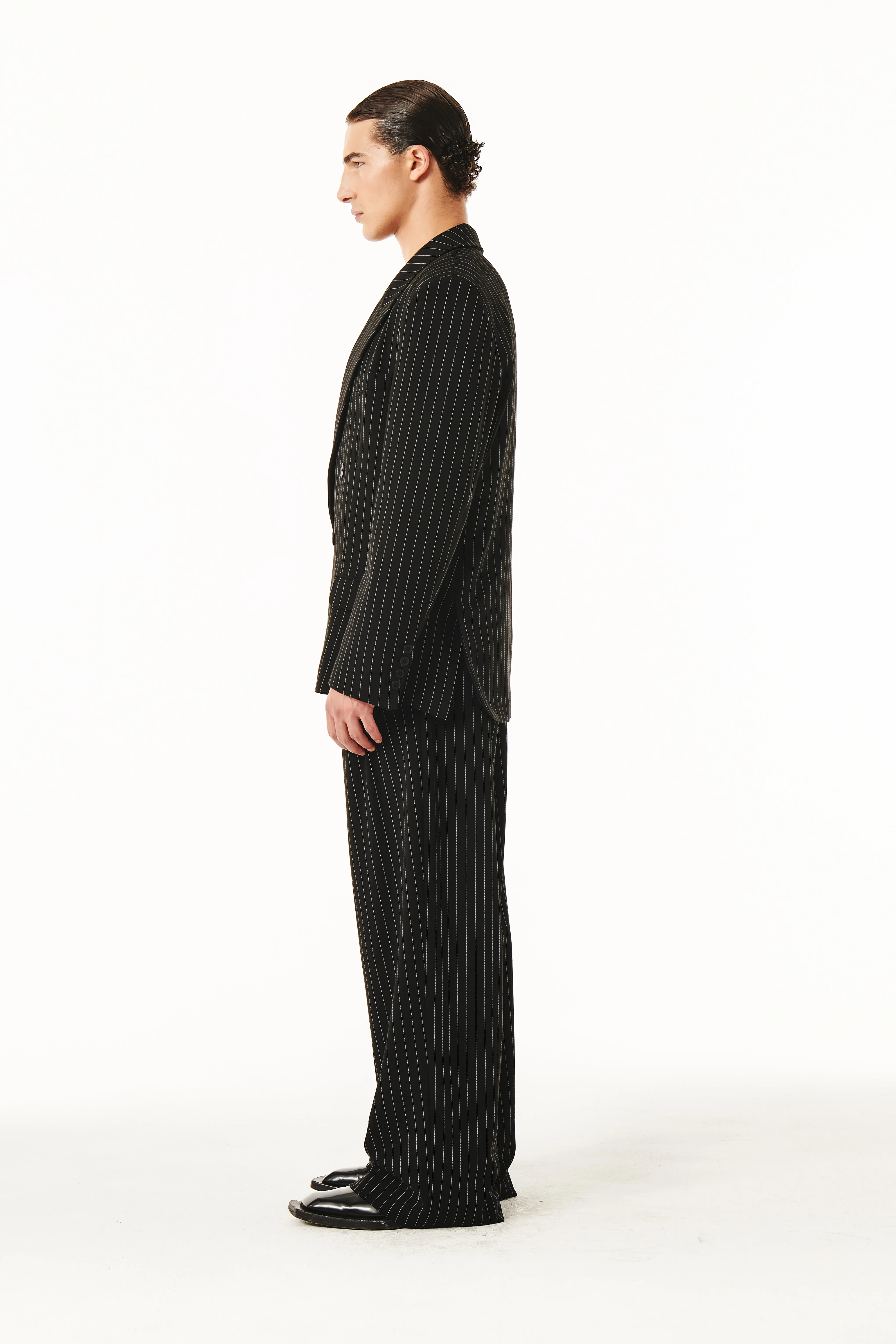 Gray Blazer Black Pinstripe sold by Salt Murphy product image thumbnail 5