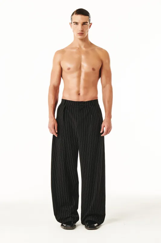 Benjamin Pants Black Pinstripe sold by Salt Murphy