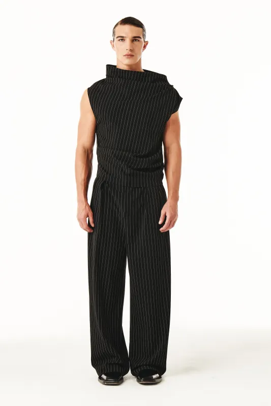 Cadence Top Black Pinstripe sold by Salt Murphy