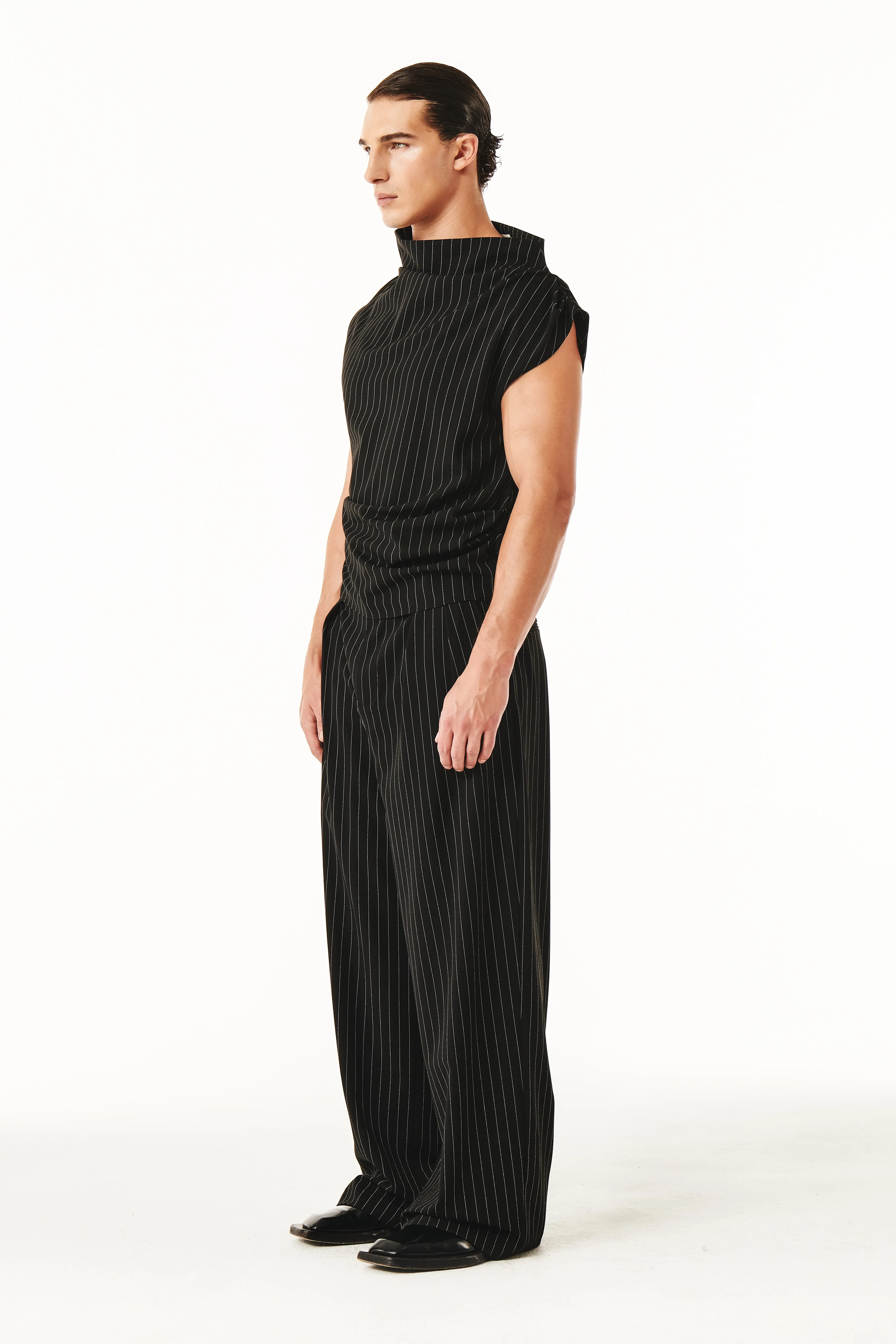 Cadence Top Black Pinstripe sold by Salt Murphy product image thumbnail 3