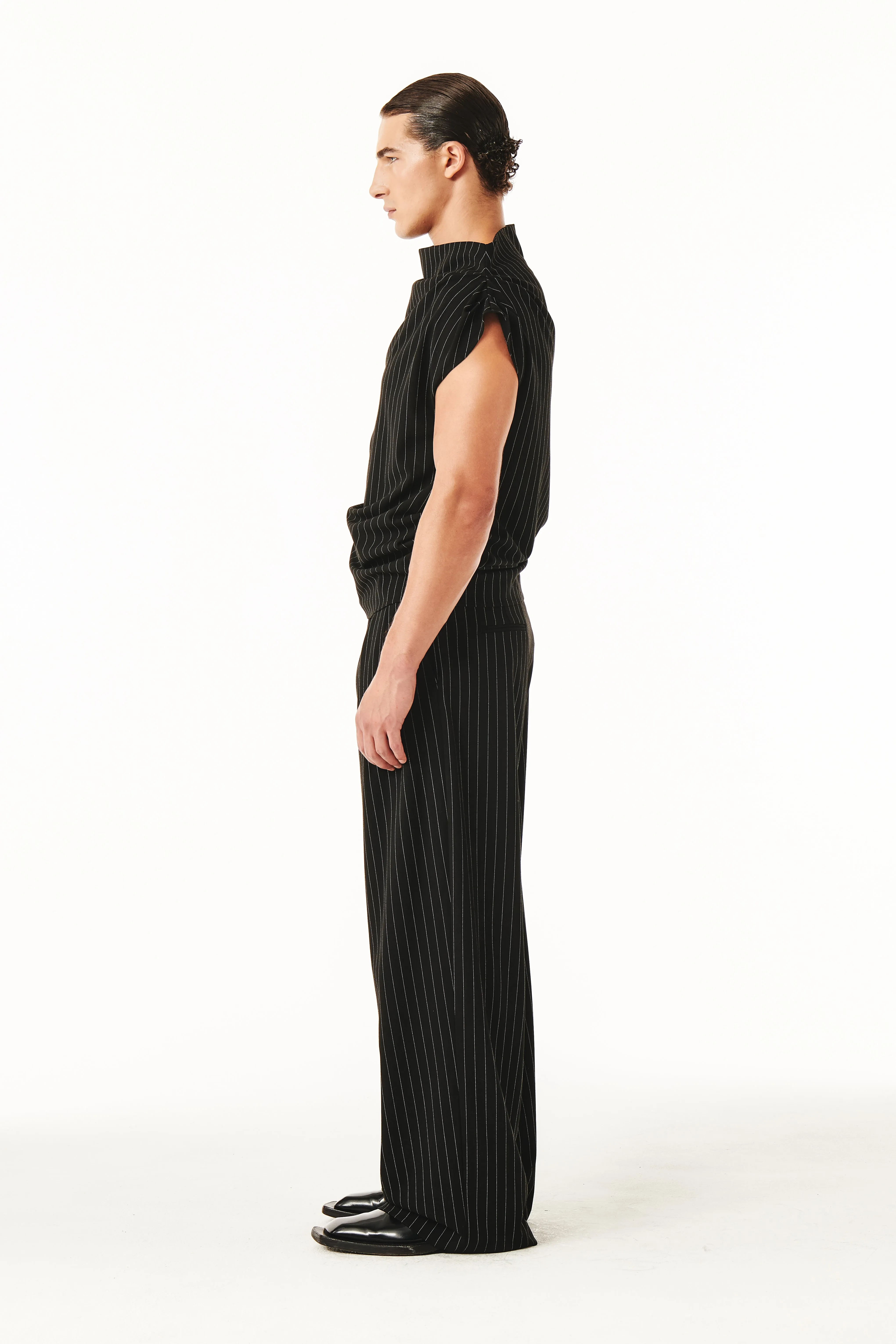 Cadence Top Black Pinstripe sold by Salt Murphy product image thumbnail 4