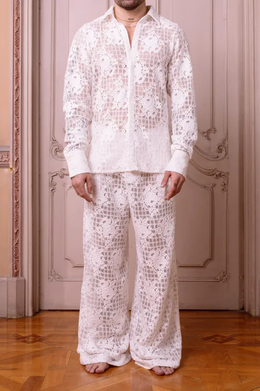 Isa Shirt White Lace made by Salt Murphy
