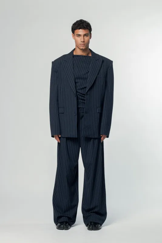 Jayme Blazer Navy Pinstripe sold by Salt Murphy