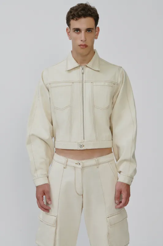 Rae Denim Jacket Ecru sold by Salt Murphy